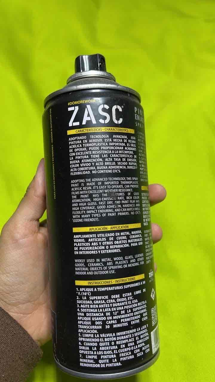 Pintura en aerosol Zasc color negro, foto 2 de 2