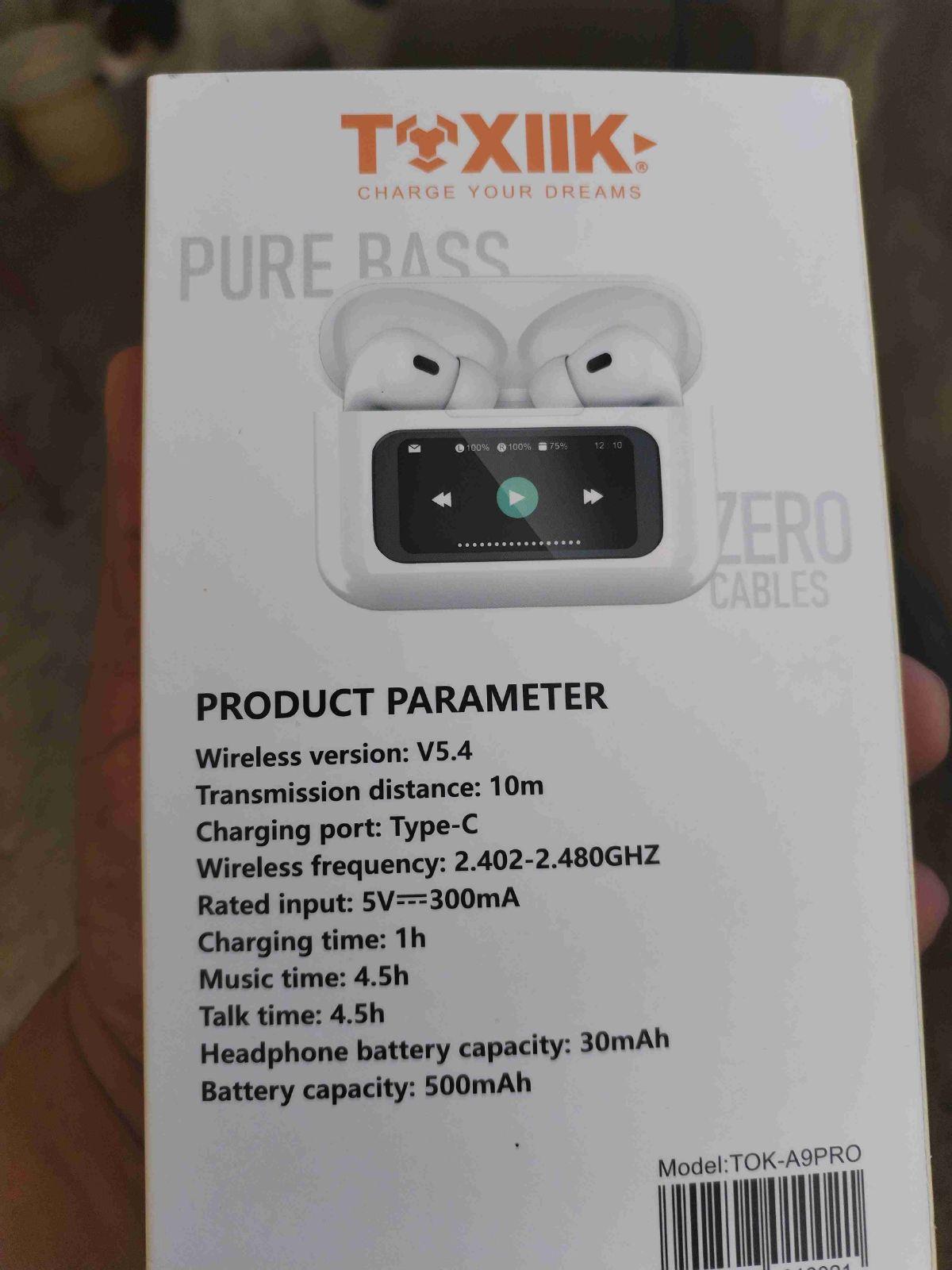 Audífonos Inalámbricos Toshiik A9Pro TWS, foto 2 de 3