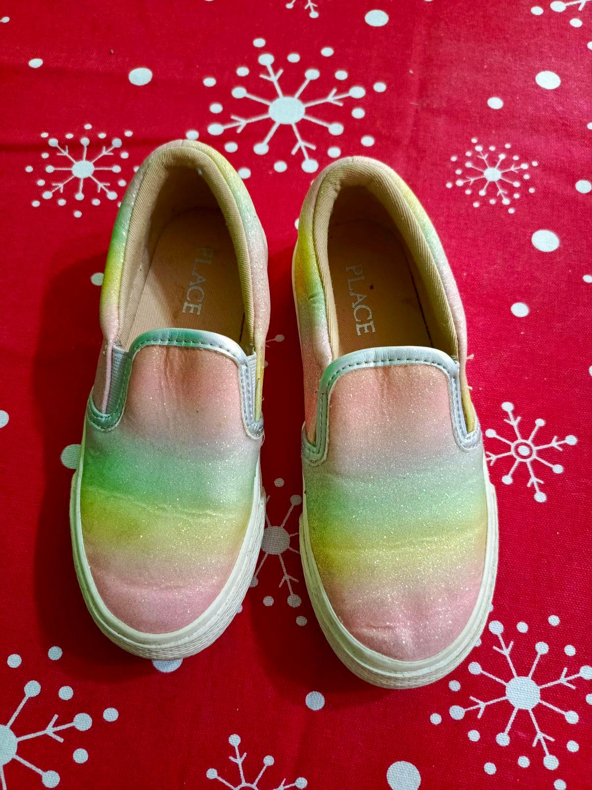 Zapatos slip-on multicolor con brillo, foto 1 de 4