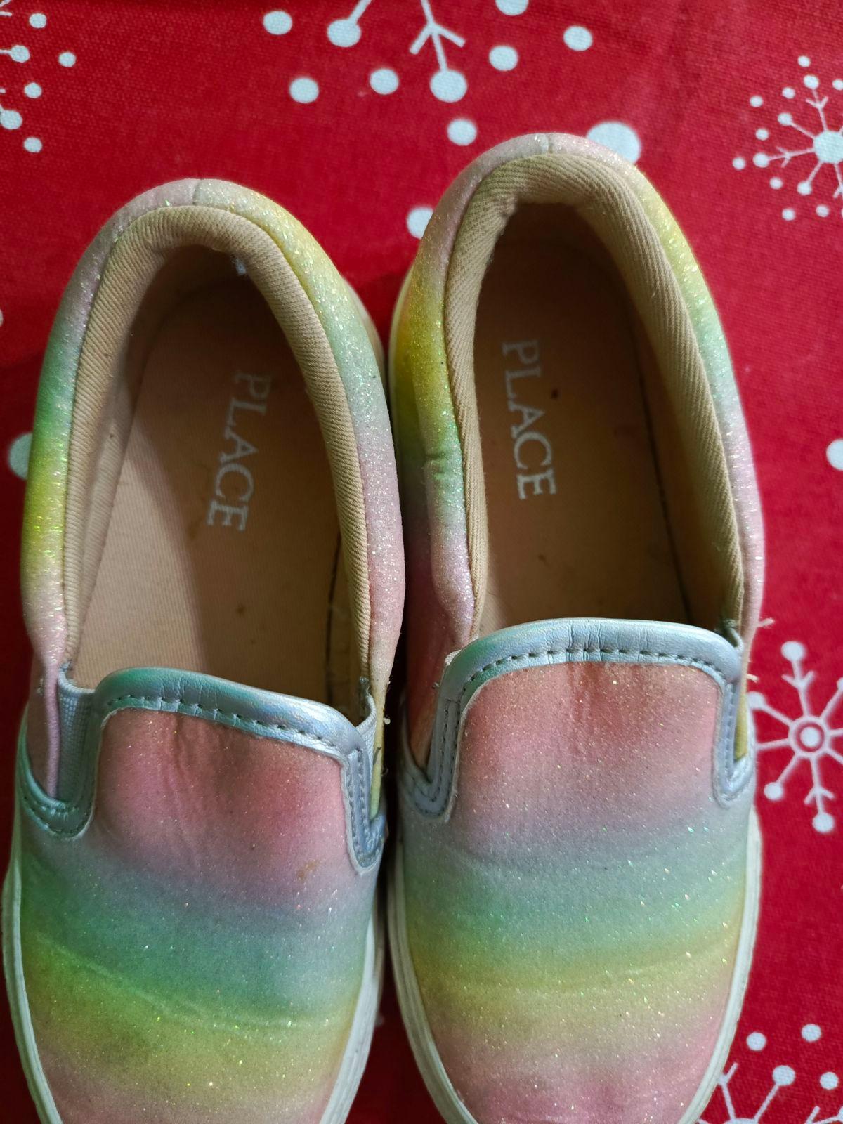 Zapatos slip-on multicolor con brillo, foto 3 de 4