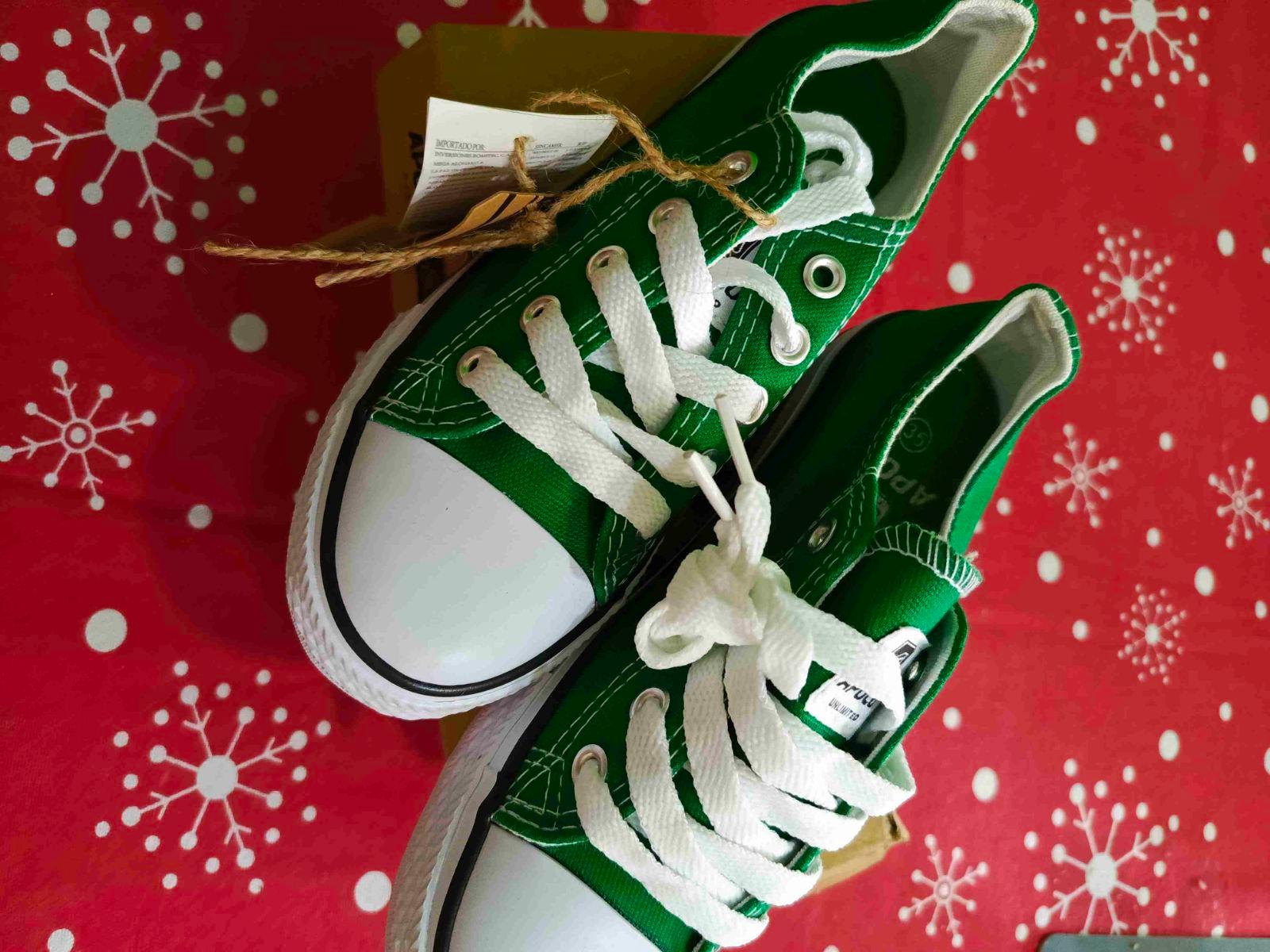 Zapatos deportivos verdes Apolo tipo converse, foto 1 de 2