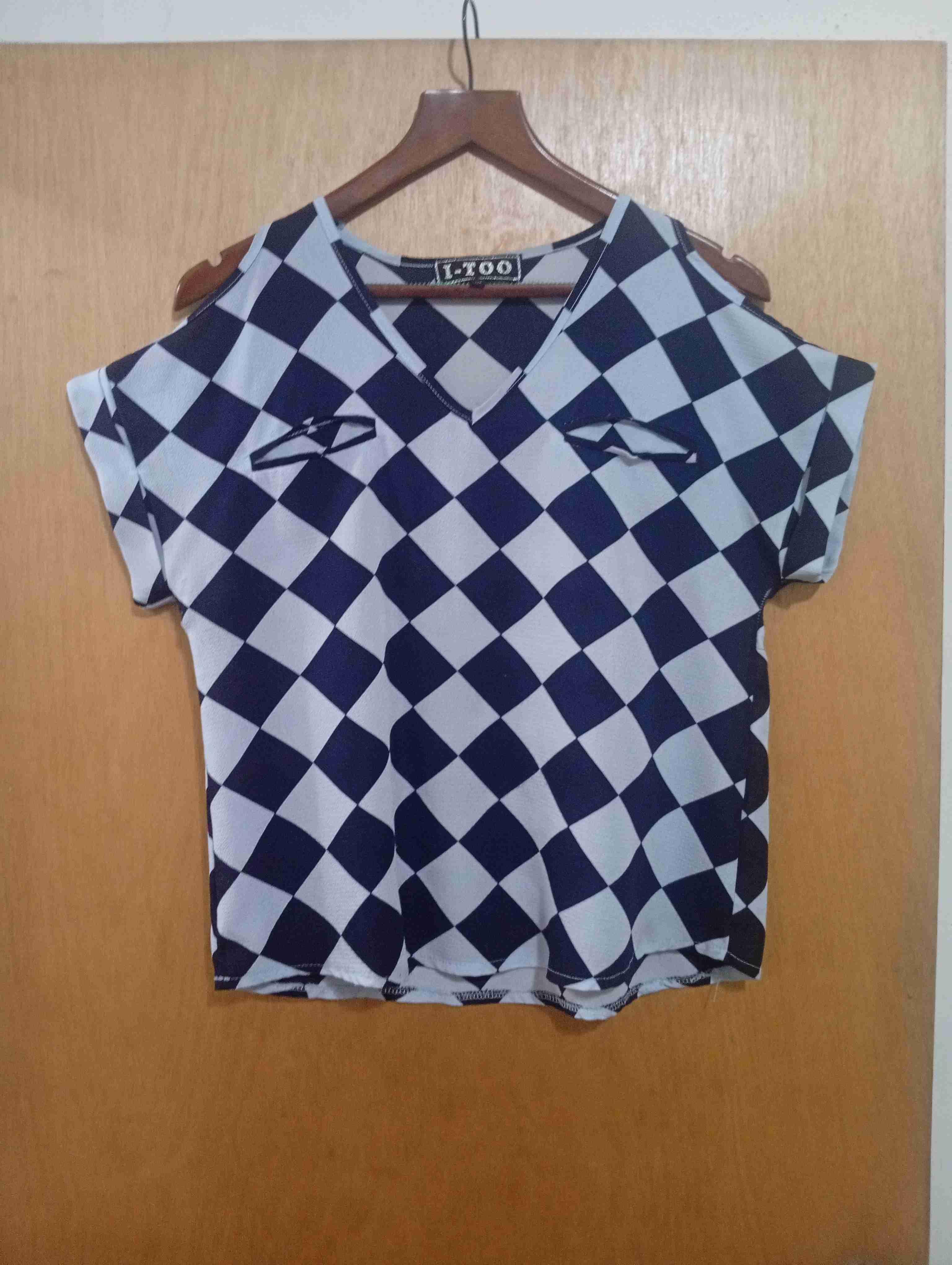 Camisa estampada rombos, foto 2 de 3