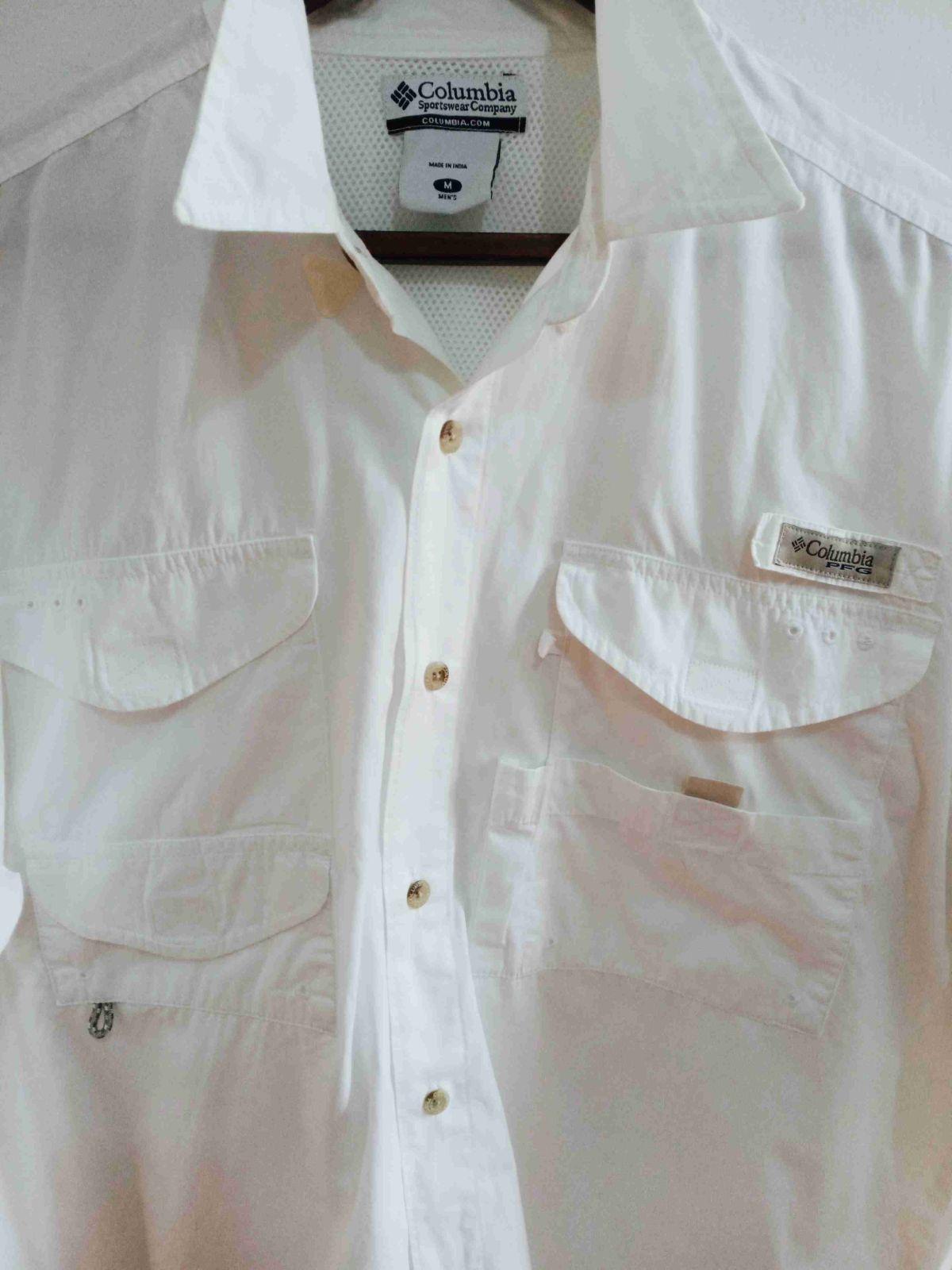 Camisa Columbia PFG de manga larga blanca para hombre talla M, foto 7 de 8