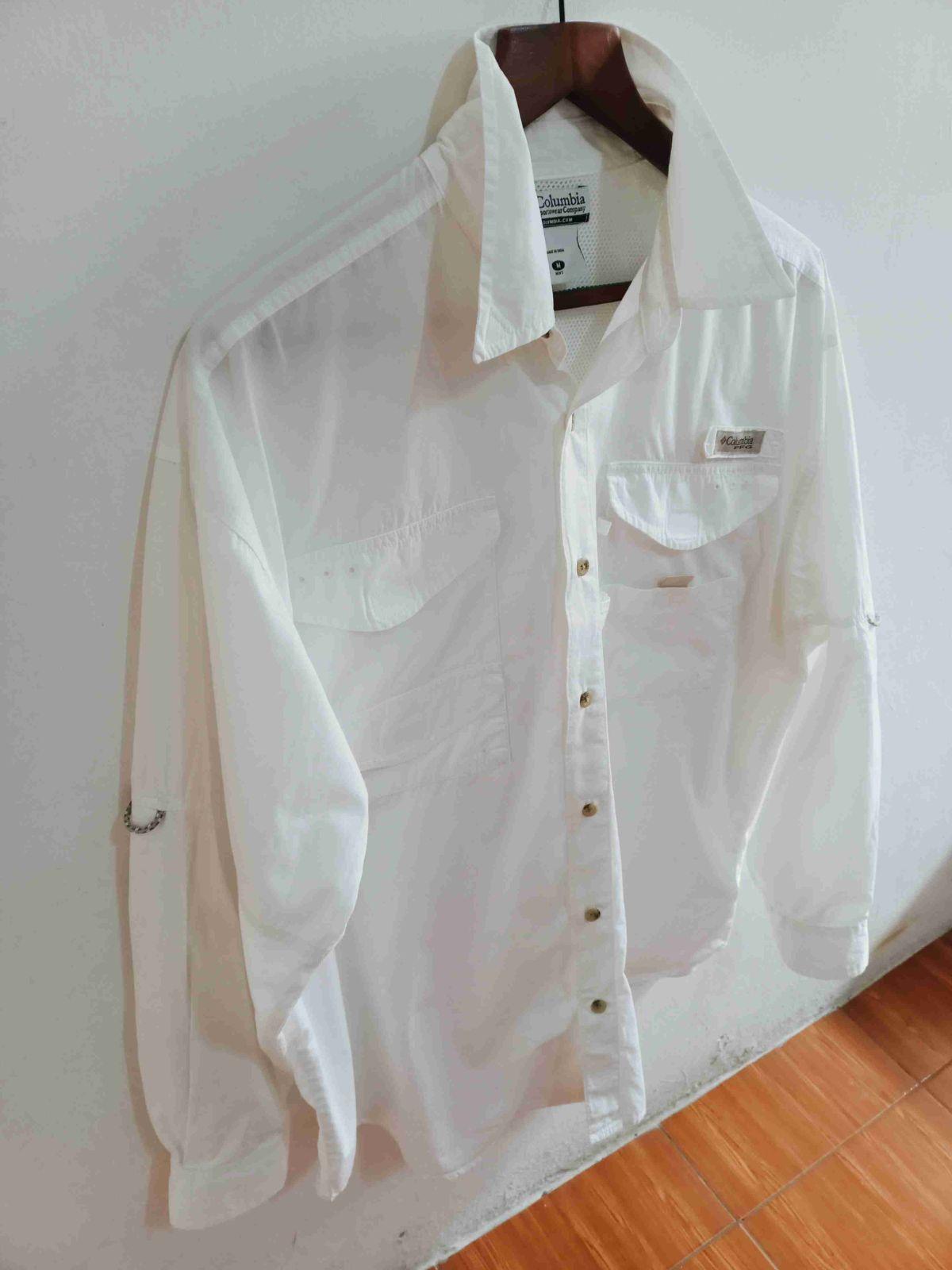 Camisa Columbia PFG de manga larga blanca para hombre talla M, foto 3 de 8
