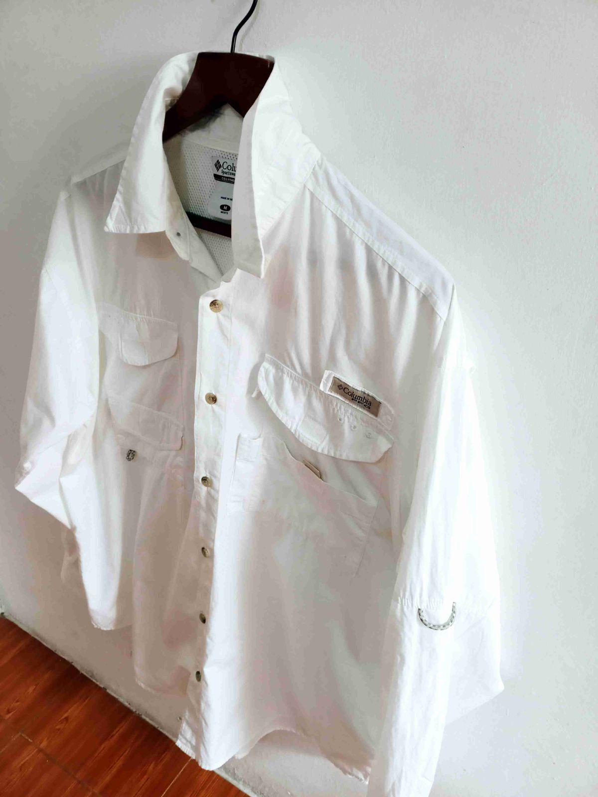 Camisa Columbia PFG de manga larga blanca para hombre talla M, foto 2 de 8