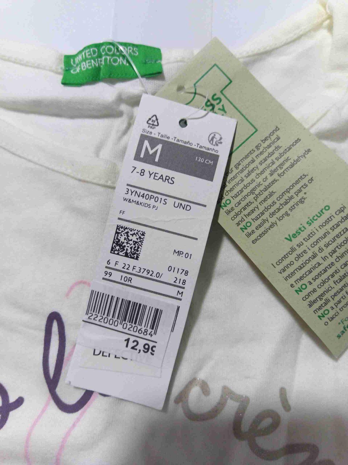 Sweater manga larga United Colors of Benetton beige de niña talla M (7-8 años), foto 2 de 2