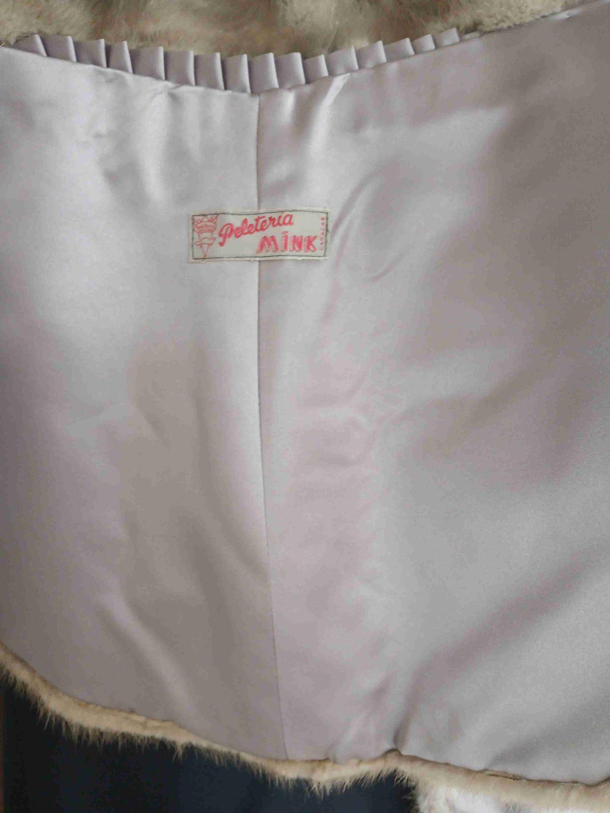 Estola de piel visón (mink) de alta peleteria color beige, foto 3 de 4