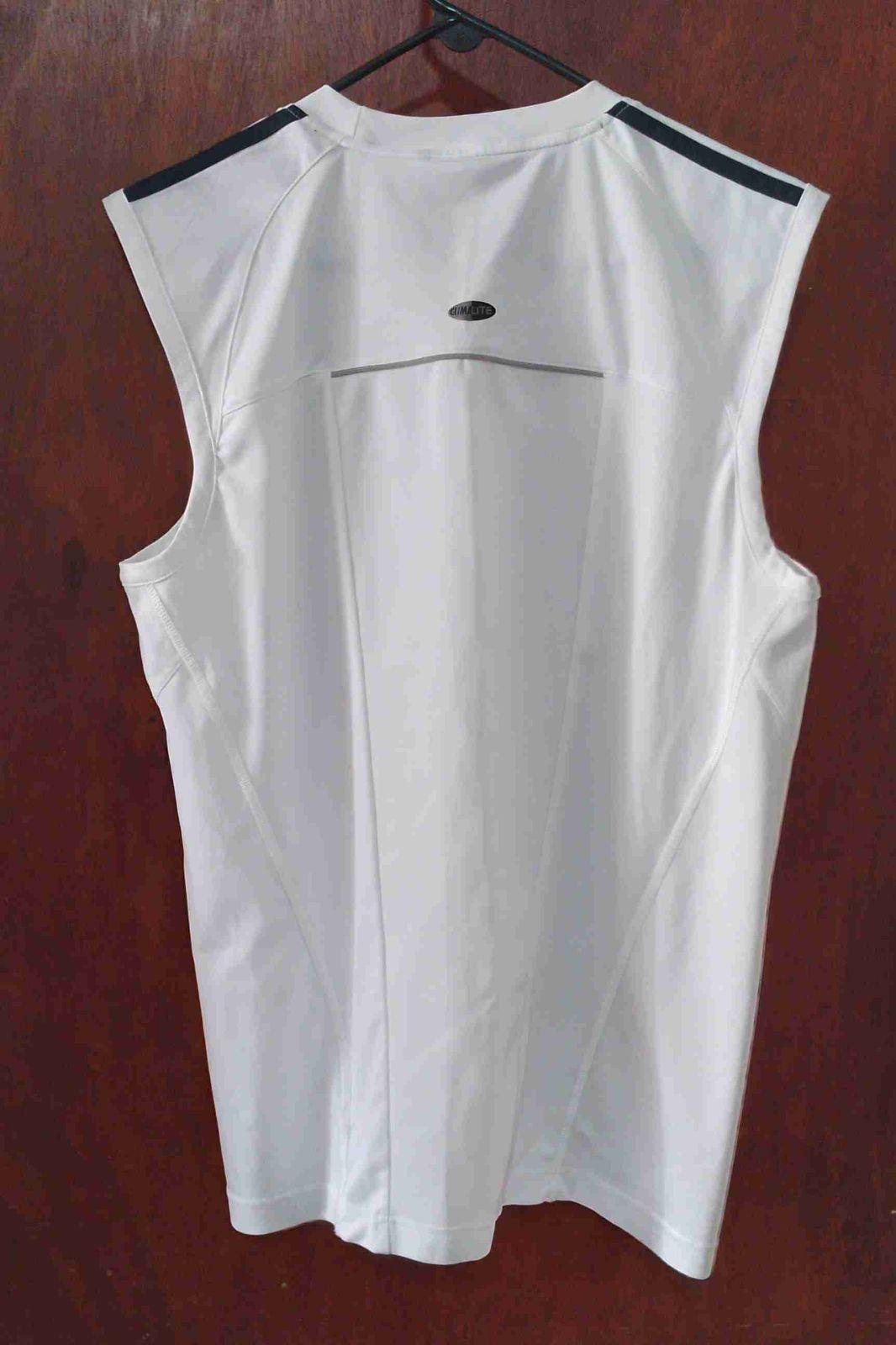 Camisa deportiva sin mangas Adidas blanca, foto 2 de 4