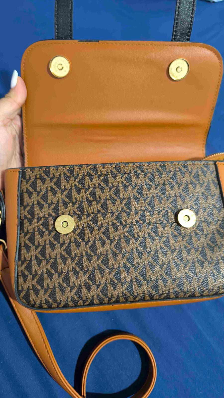 Cartera bandolero marrón y camel, foto 3 de 4