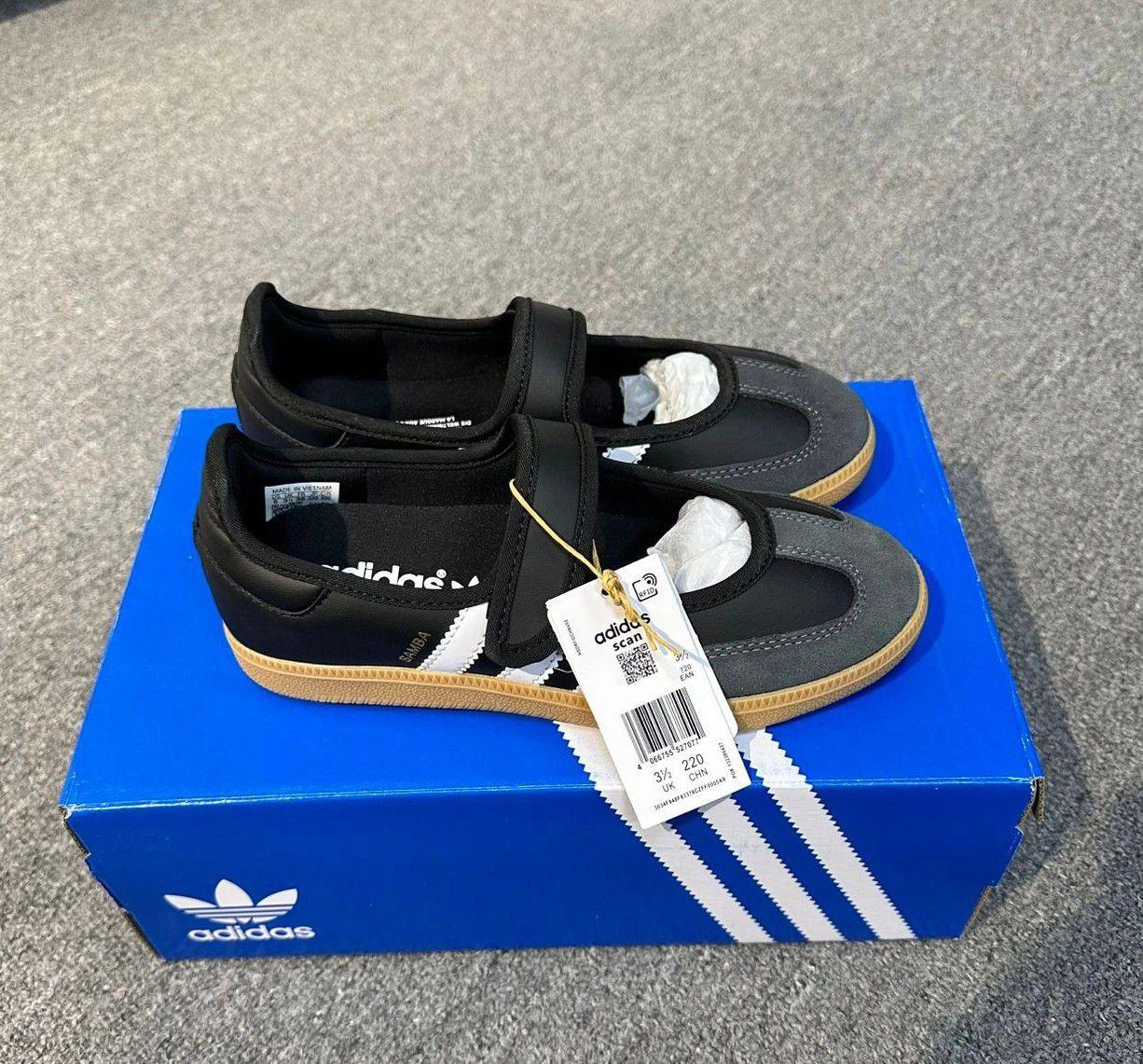 Zapatos Adidas Samba Mary Jane Negro y Gris con Caja y Etiquetas, foto 2 de 4