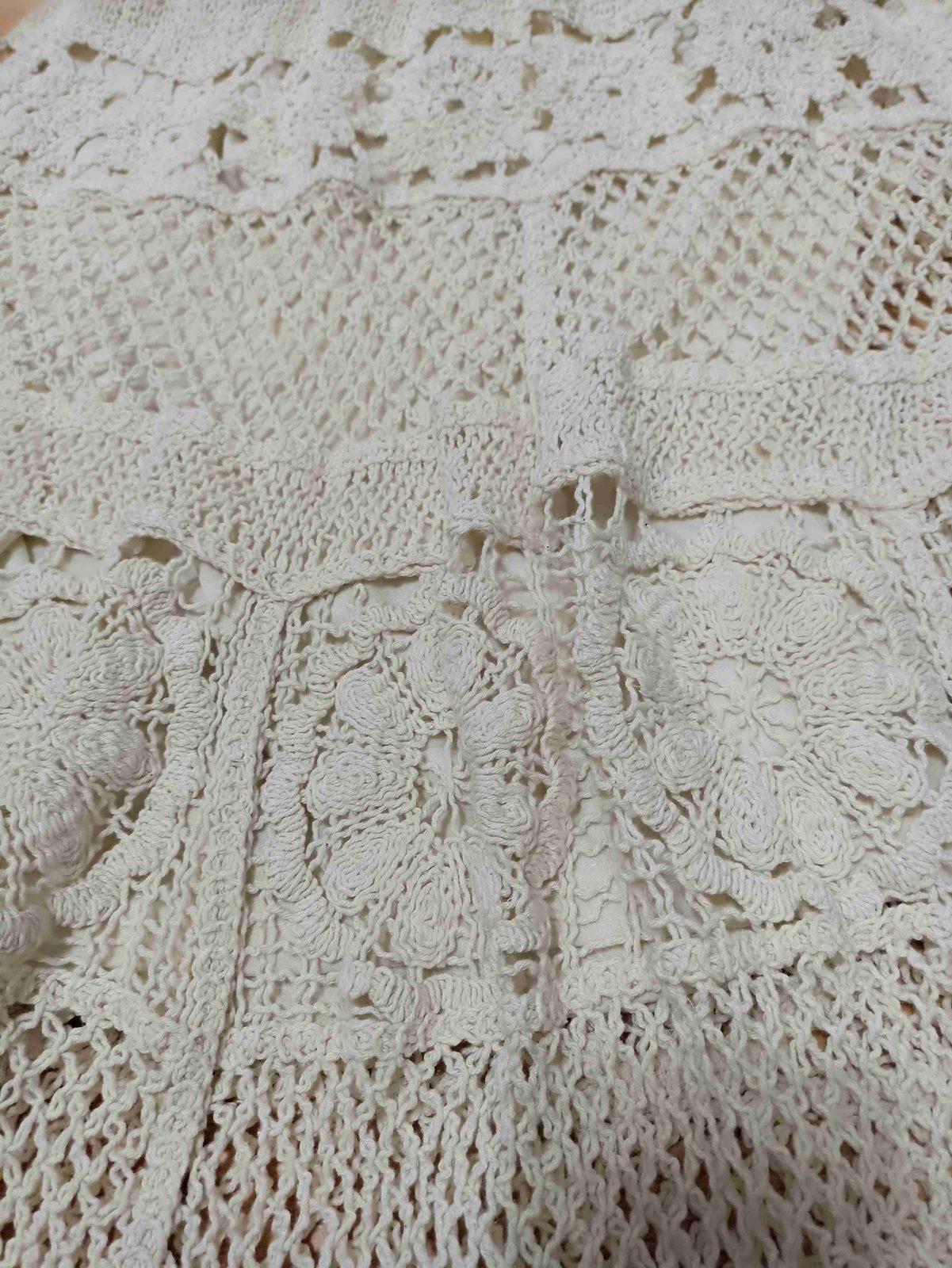Falda larga de crochet color beige, foto 2 de 2