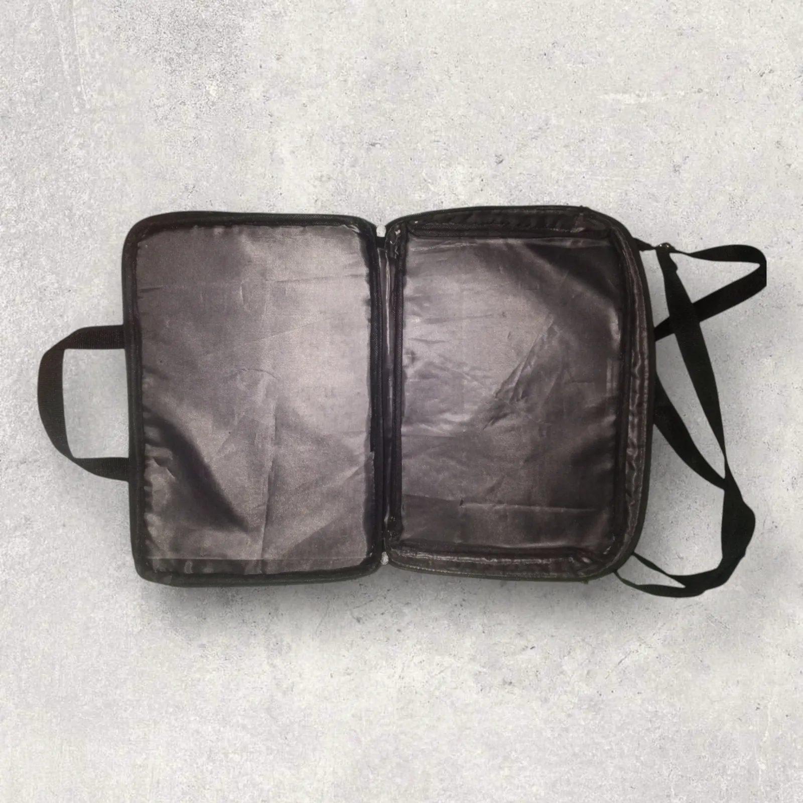 Bolso maletín para laptop negro con correa, foto 2 de 2