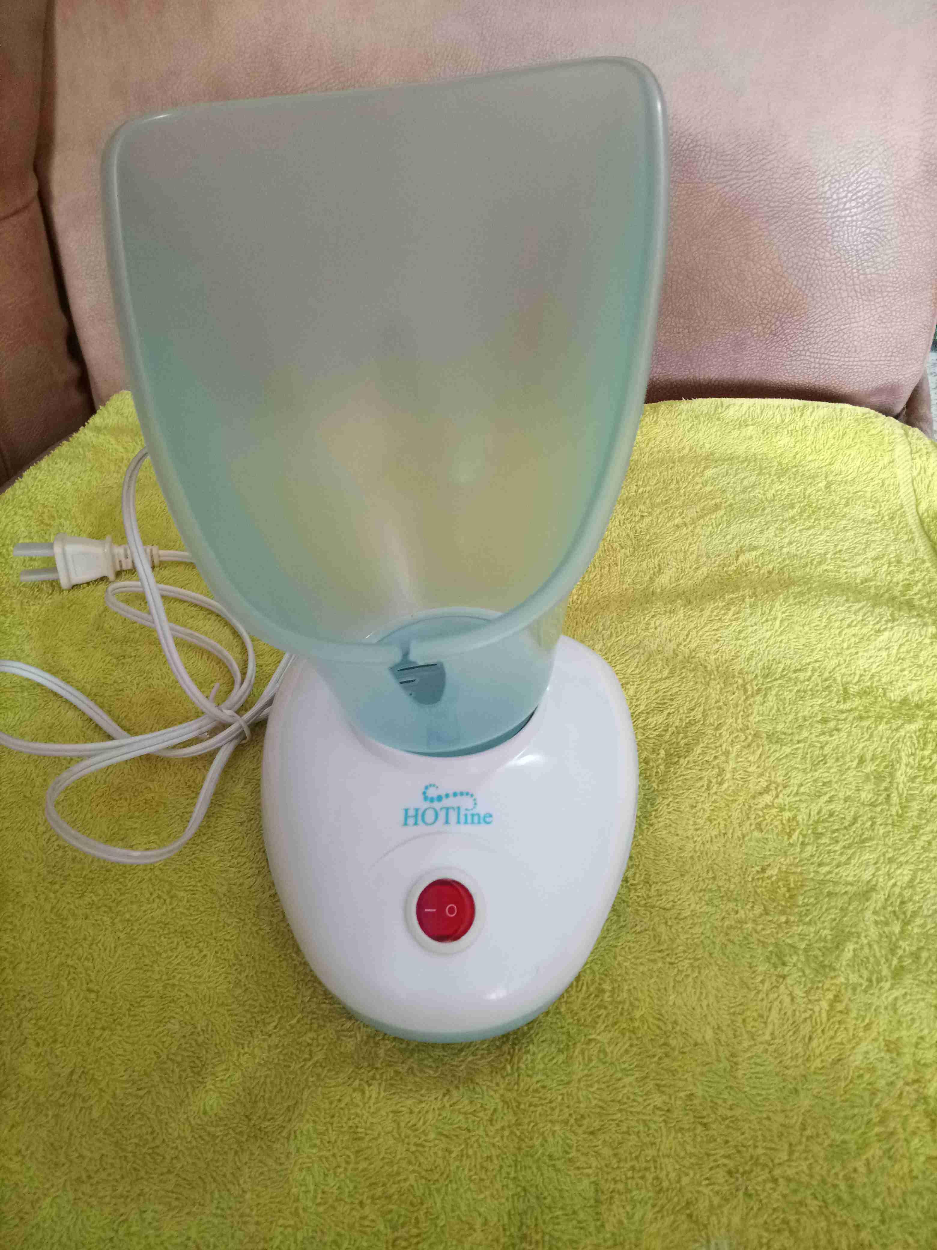 Aparato de vapor facial HotLine blanco y celeste, foto 2 de 3