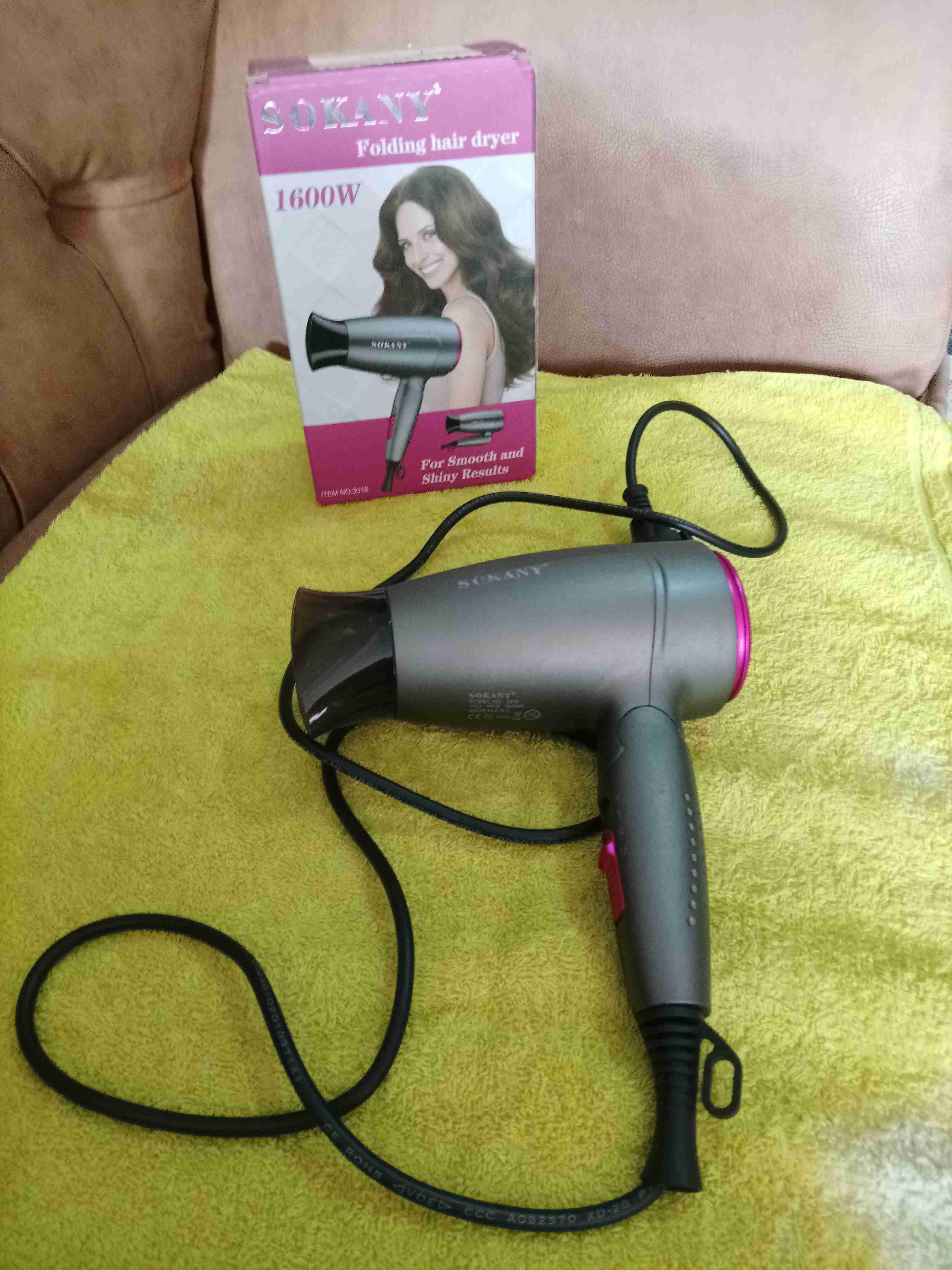 Secador de cabello Sokany con caja, foto 2 de 2