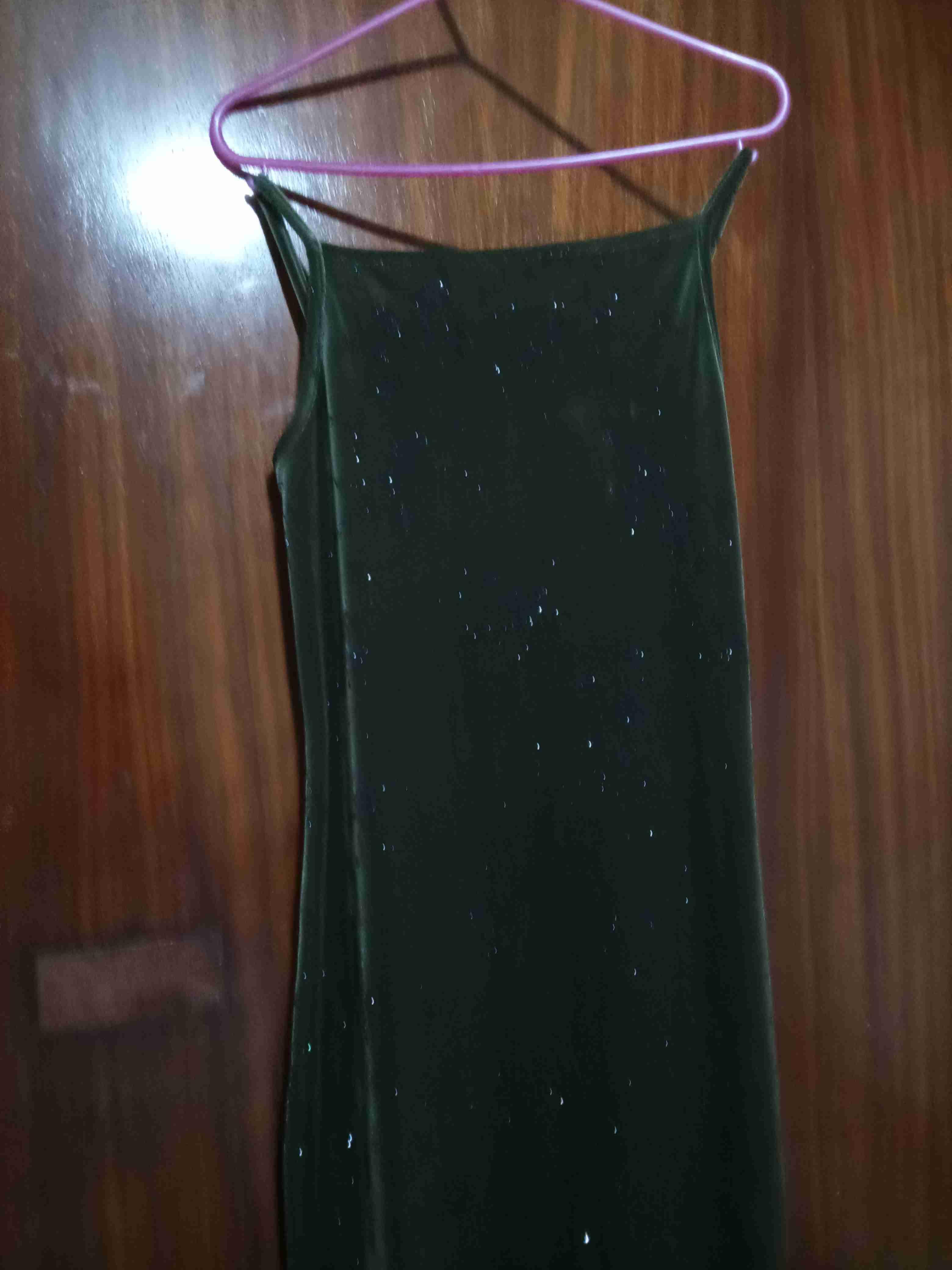 Vestido largo verde oliva oscuro, foto 2 de 6