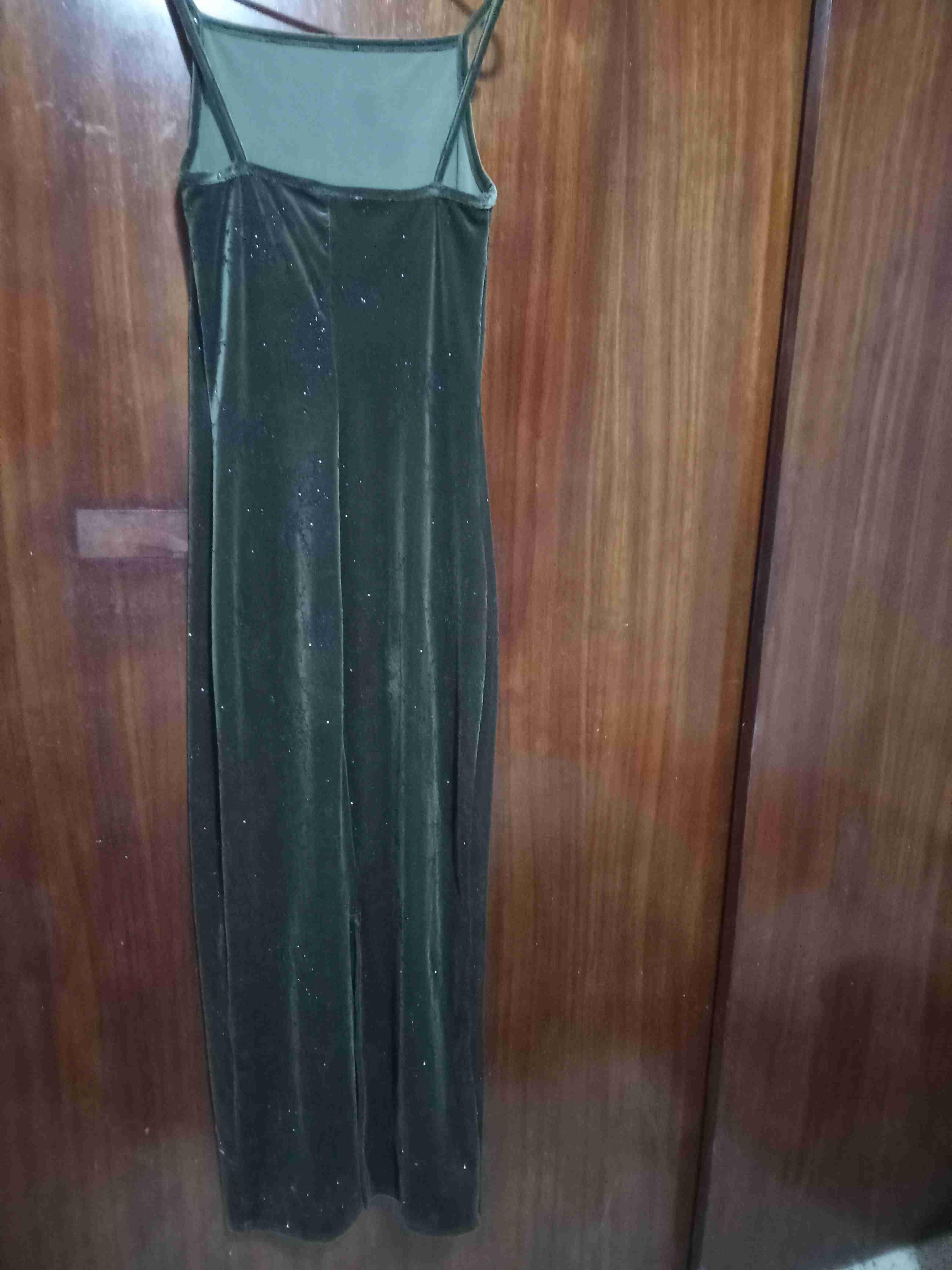 Vestido largo verde oliva oscuro, foto 6 de 6
