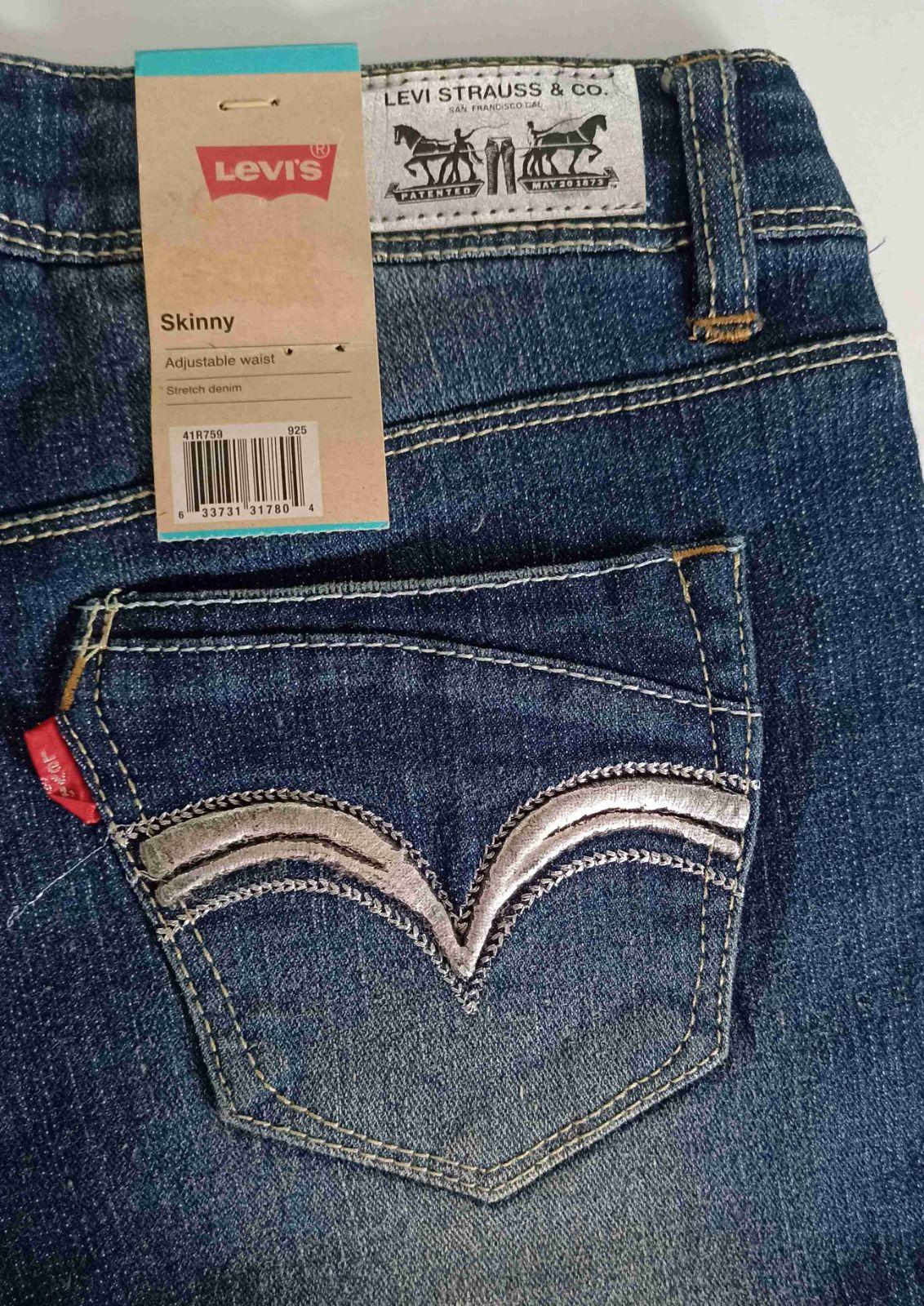 Jeans Levi's Skinny de niña azul oscuro, foto 2 de 2