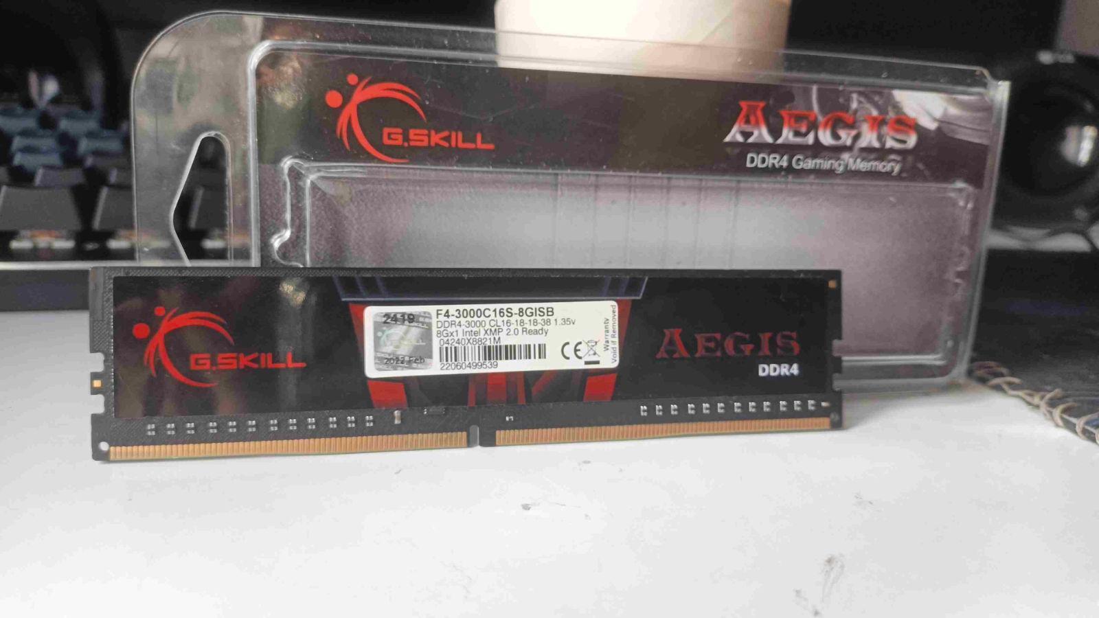 Memoria RAM G.Skill Aegis DDR4 8GB 3000MHz, foto 2 de 5