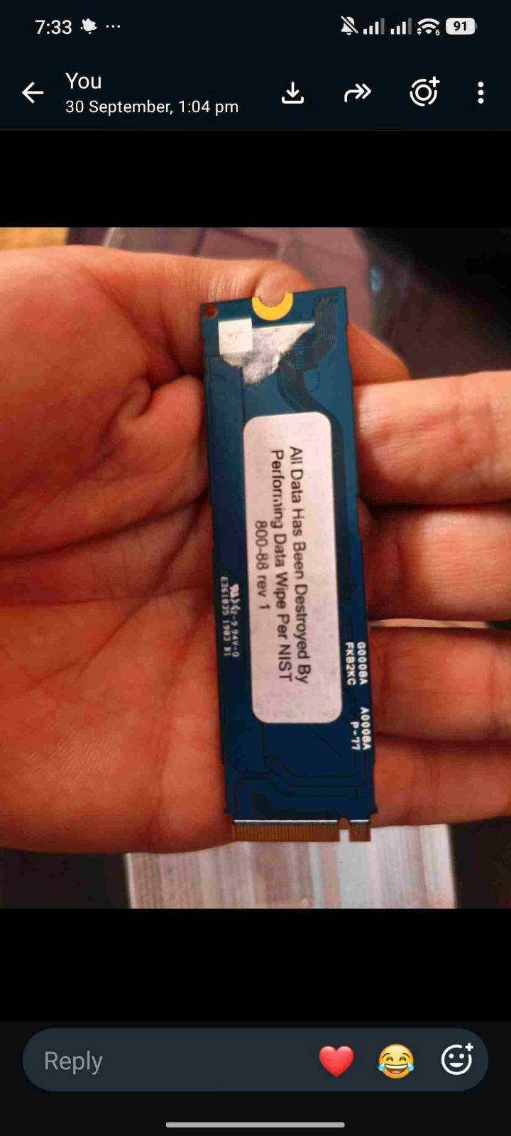 Disco Duro Solido SSD NVMe M.2 Toshiba, foto 3 de 5