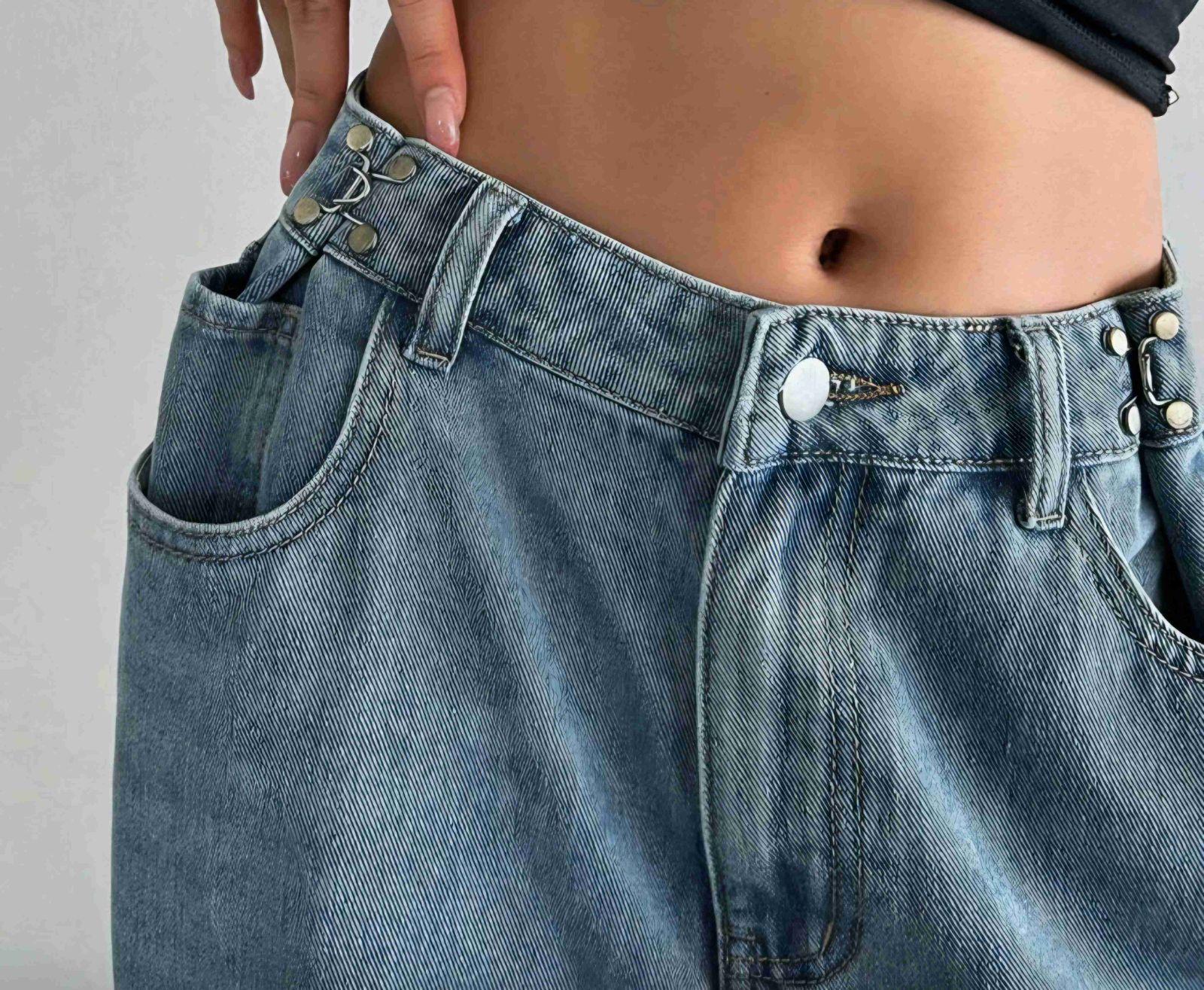 Pantalón de jean azul ancho, foto 3 de 3