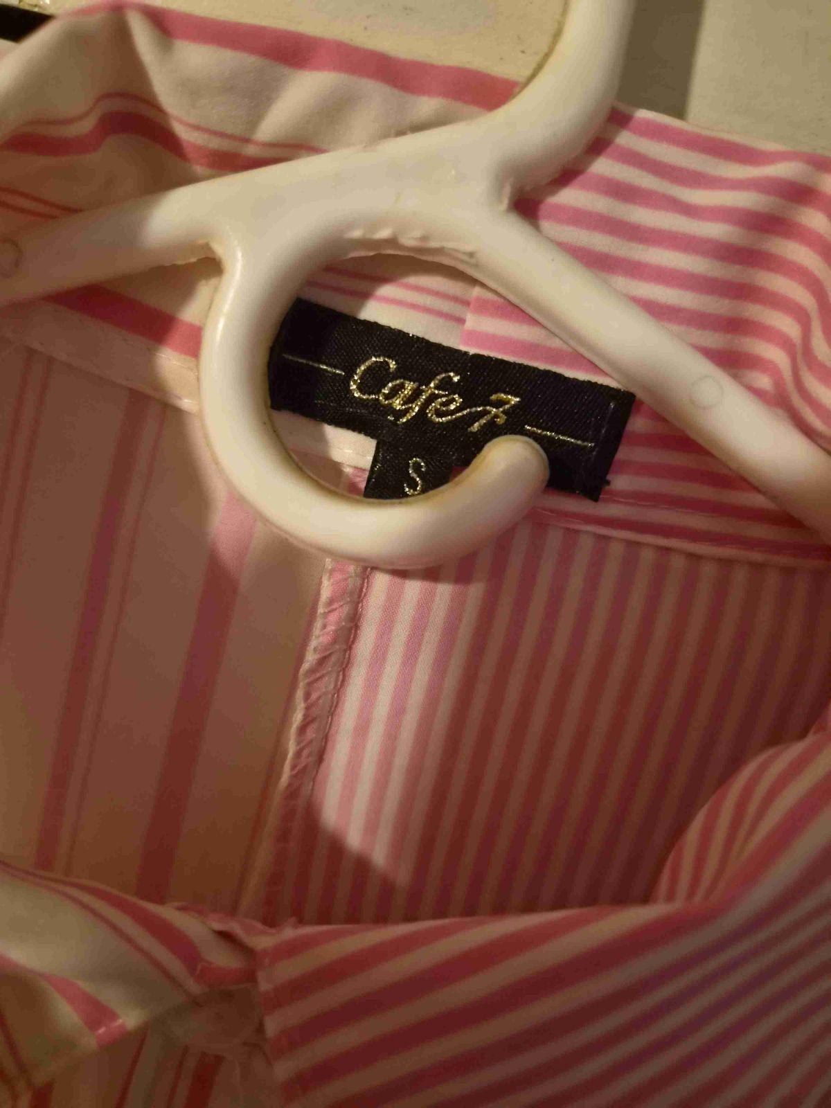 Camisa de vestir rosada y blanca de rayas Cafe7, foto 2 de 4