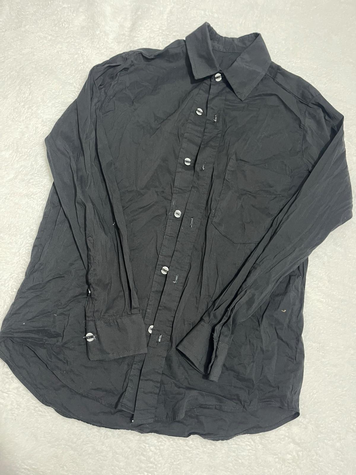 Camisa negra manga larga de hombre, foto 1 de 1