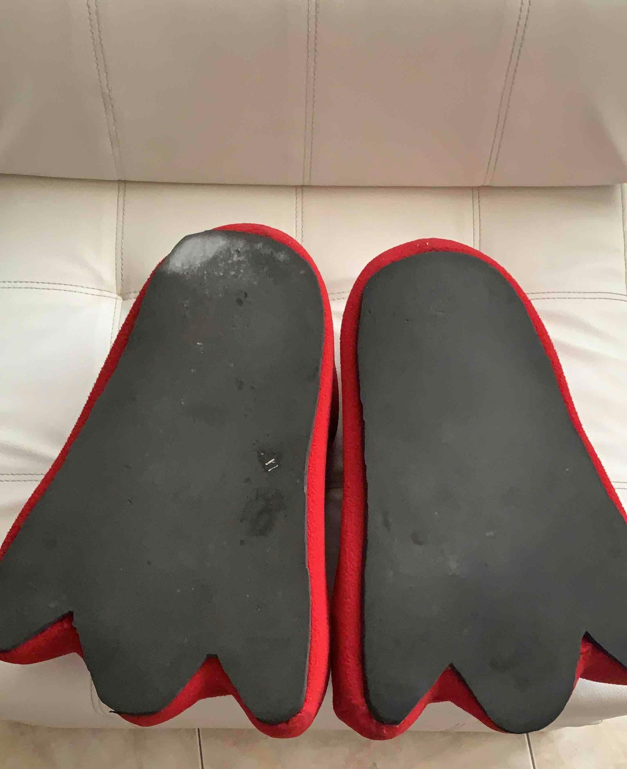 Disfraz de perro rojo corpóreo con cabeza y pies, foto 7 de 7