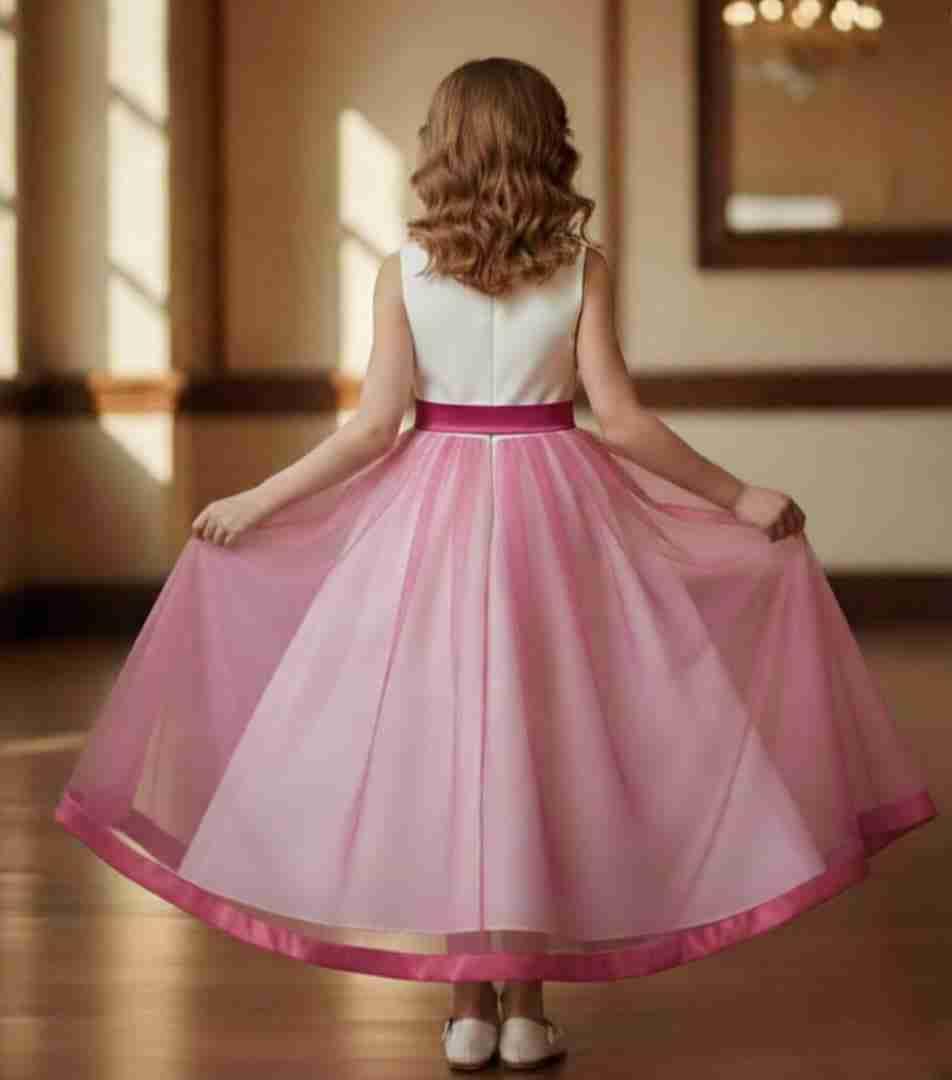 Vestido de fiesta blanco y fucsia, foto 4 de 4