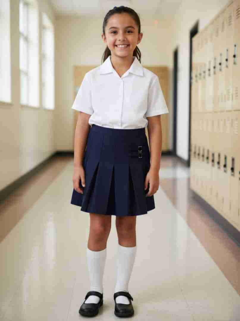 Falda shorts colegial azul marino, foto 3 de 5