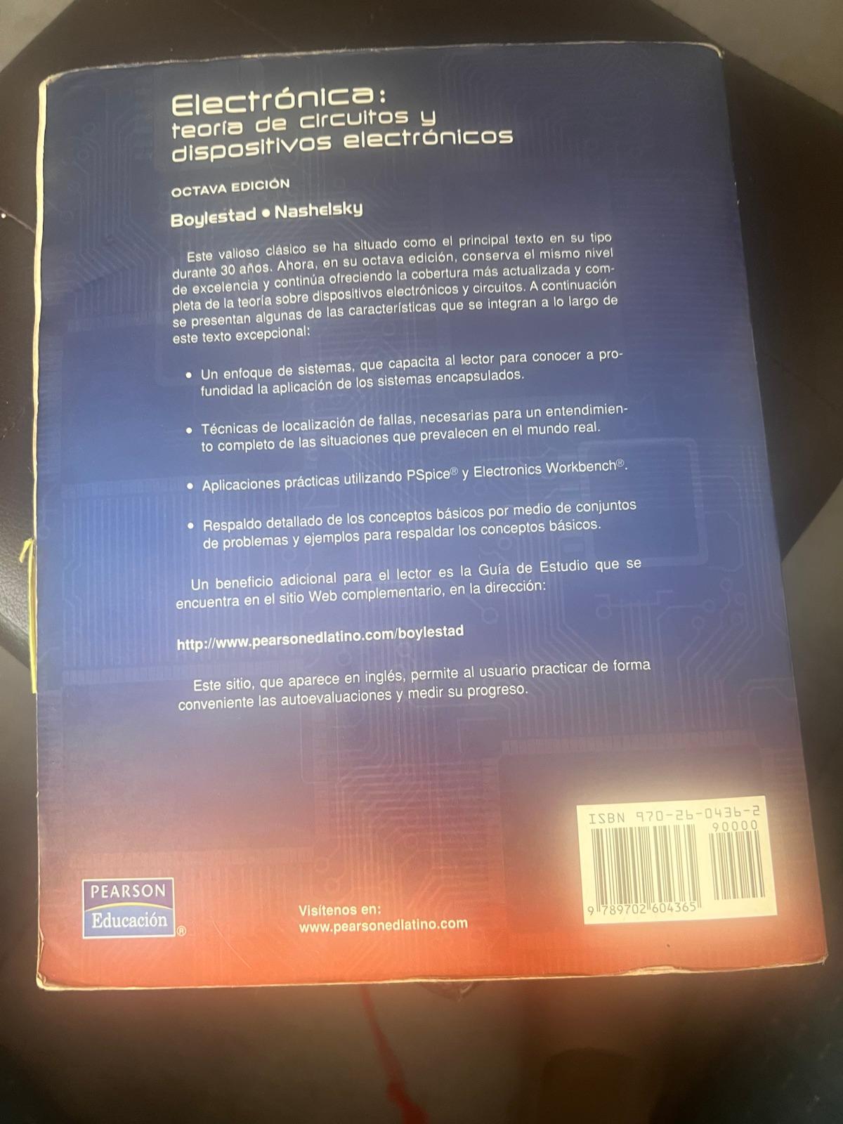 Libro Electrónica Teoría de Circuitos Boylestad, foto 3 de 3