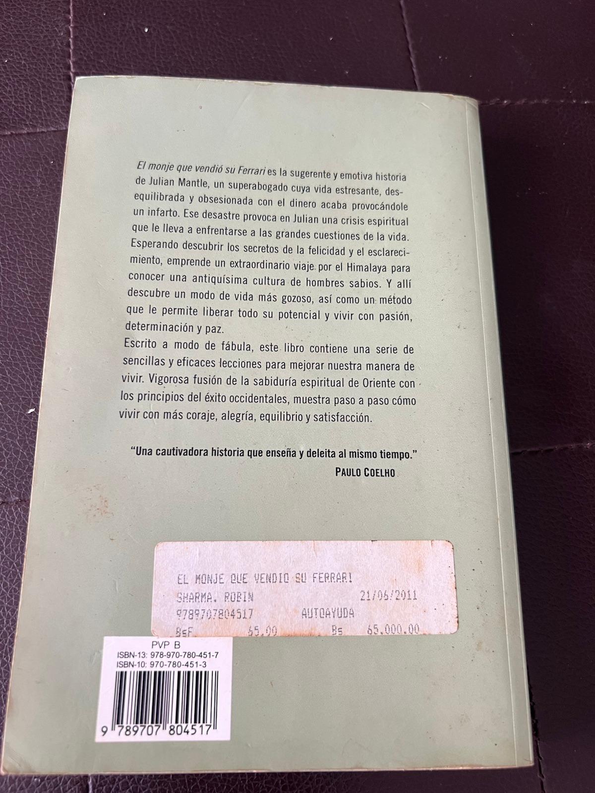 Libro El Monje Que Vendio Su Ferrari Robin S Sharma, foto 6 de 6