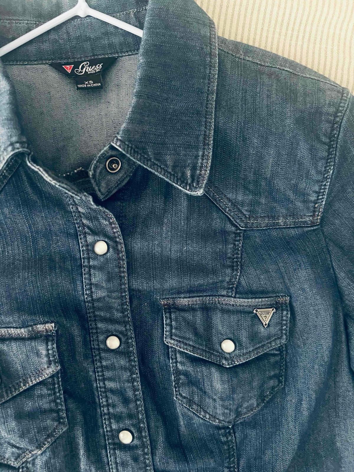 Camisa de Jeans Guess azul manga larga Talla XS, foto 7 de 7