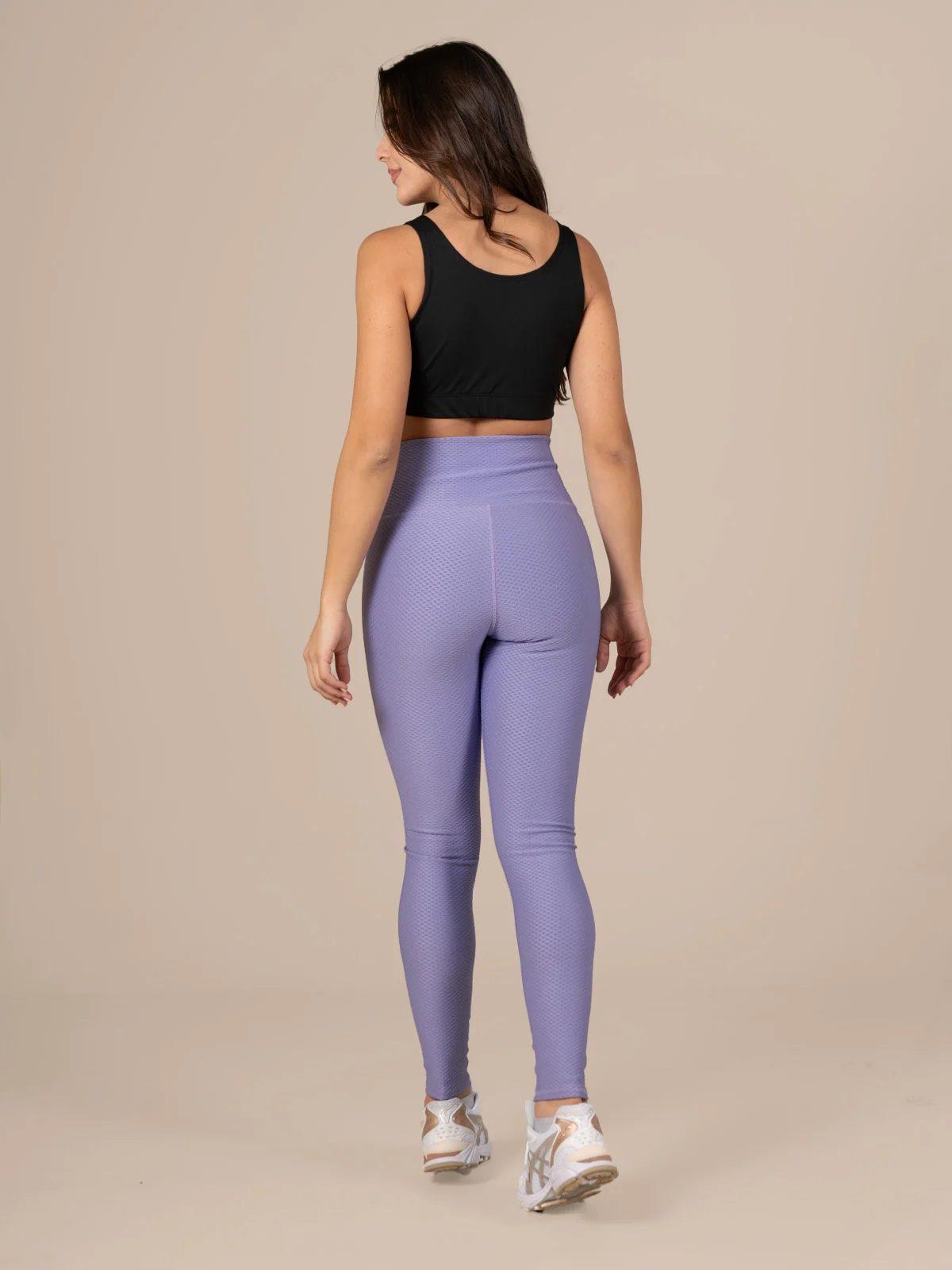 Leggings morados texturizados, foto 3 de 3
