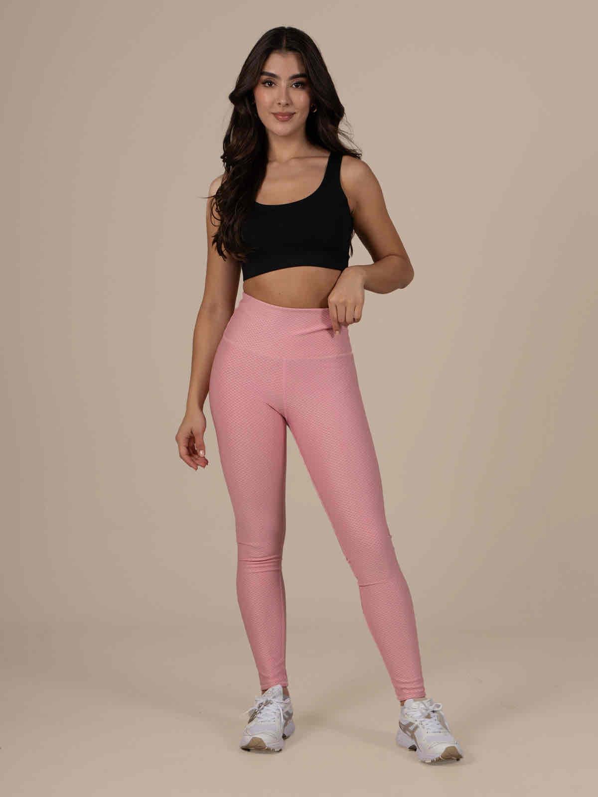 Leggings rosados de textura panal, foto 2 de 3