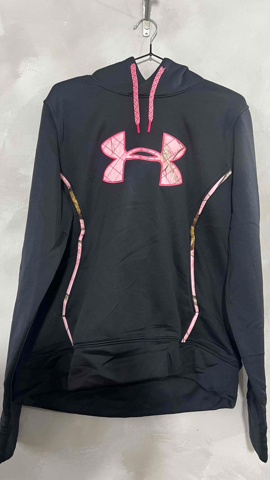Suéter con capucha Under Armour negro y rosa, foto 1 de 1