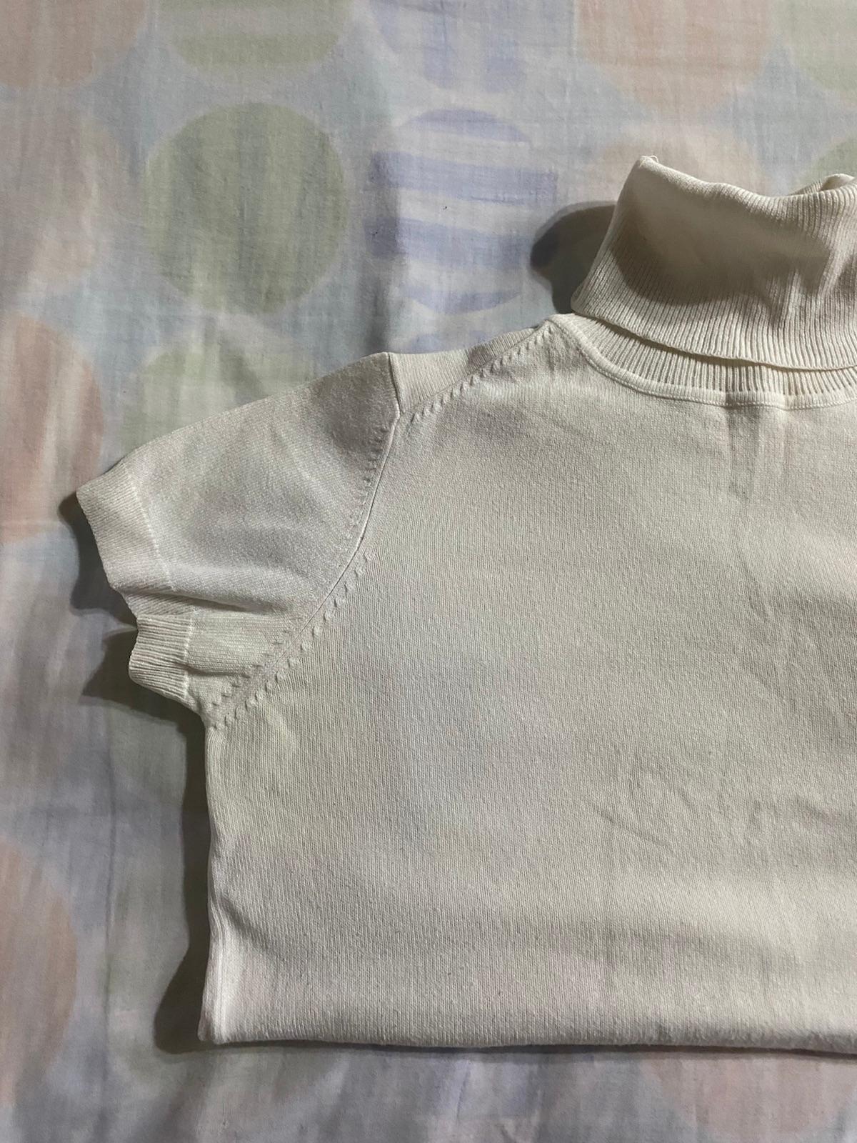 Suéter Zaraknit Manga Corta Cuello Alto Blanco, foto 3 de 5