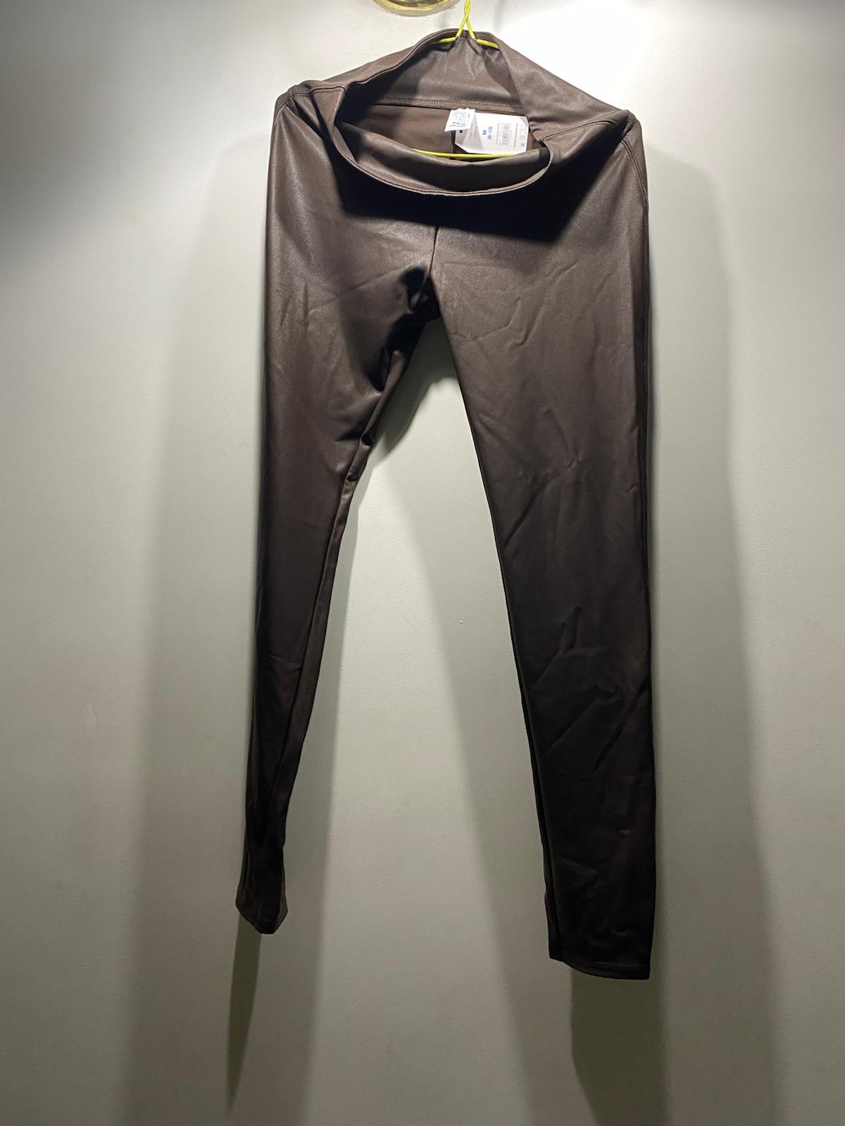 Leggins de cuerina marrón Time and Tru M, foto 4 de 4