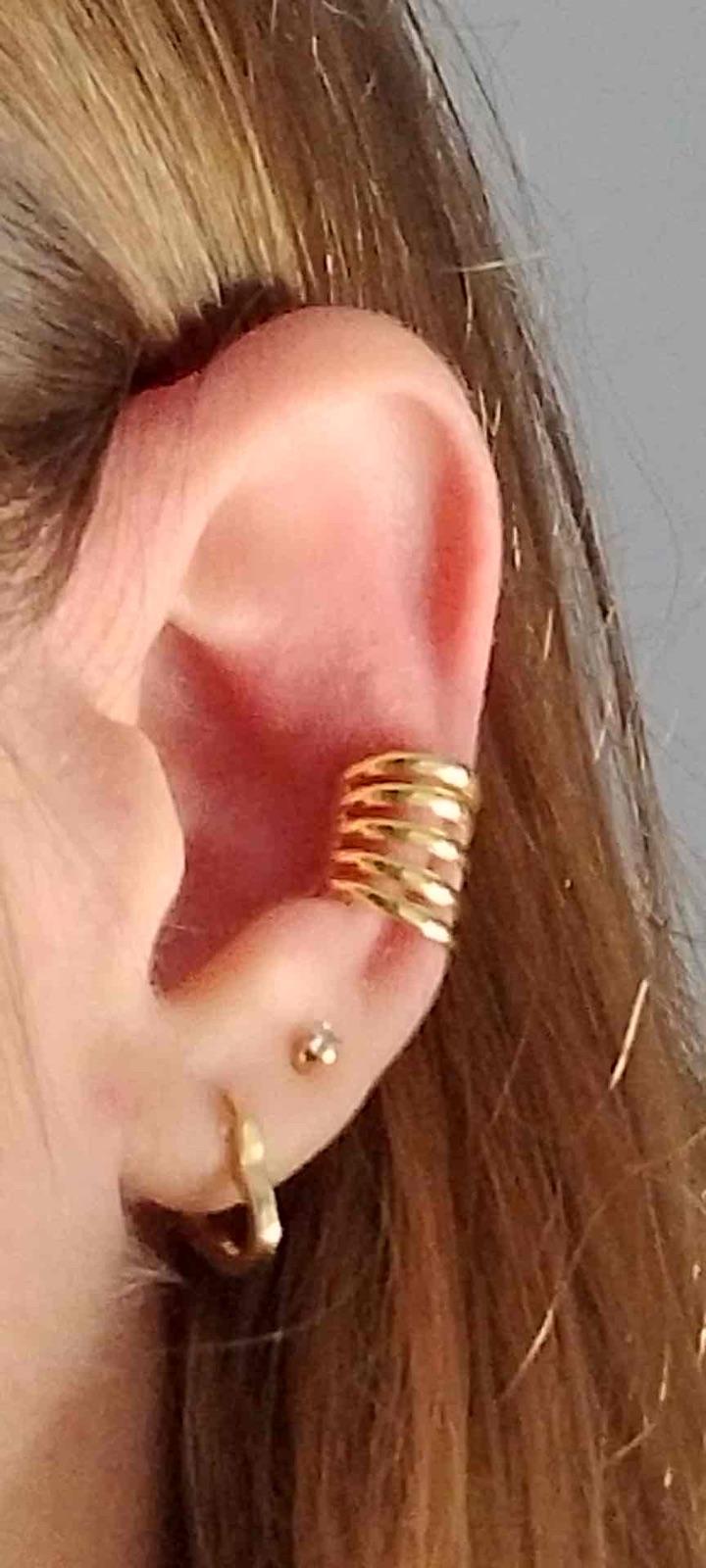 Ear Cuff Dorado Plata S925, foto 2 de 4