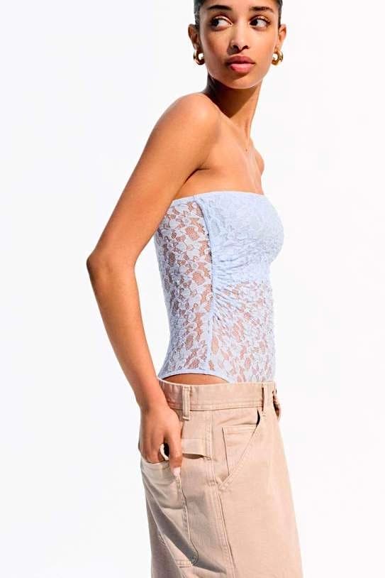 Body azul de encaje nuevo Bershka, foto 3 de 3