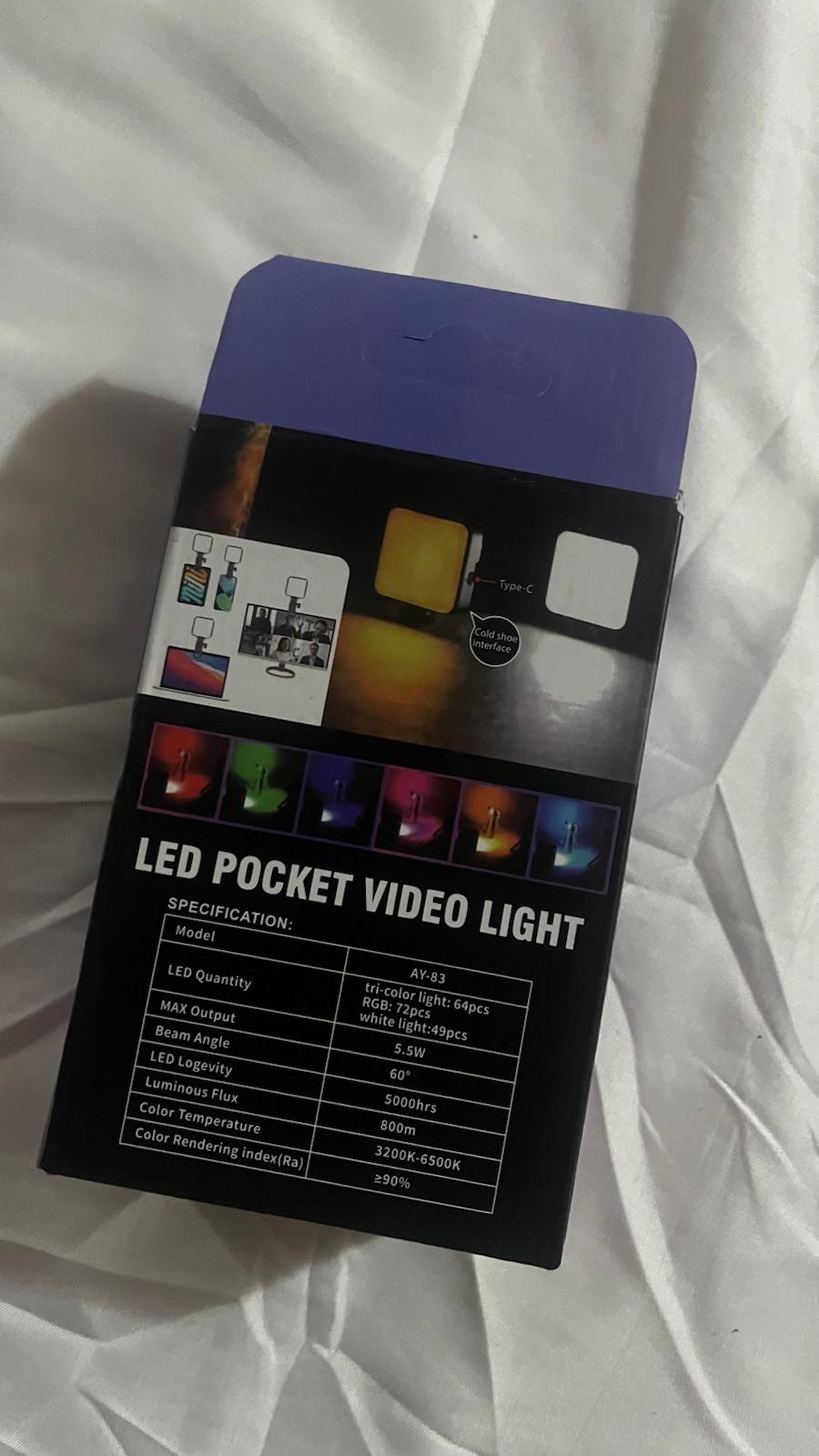 Luz LED de bolsillo para video AY-83mink, foto 2 de 2