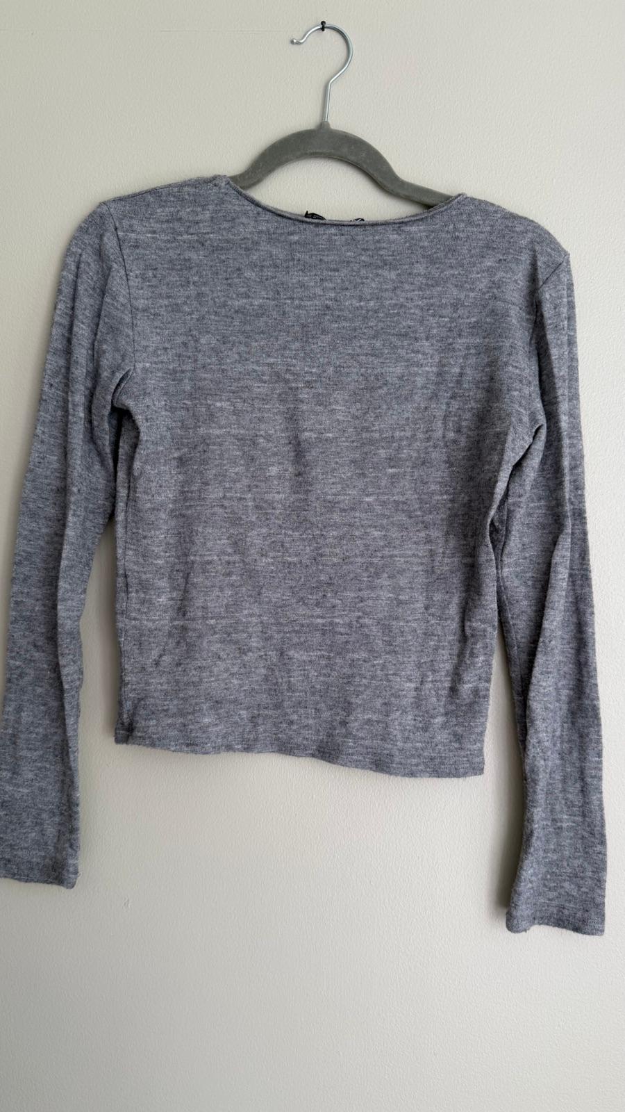 Franela Gris Manga Larga Zara Talla M, foto 2 de 3