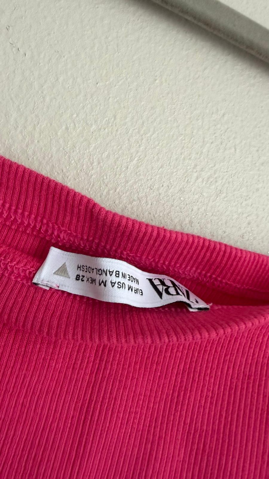 Top Zara Fucsia Talla M, foto 2 de 2