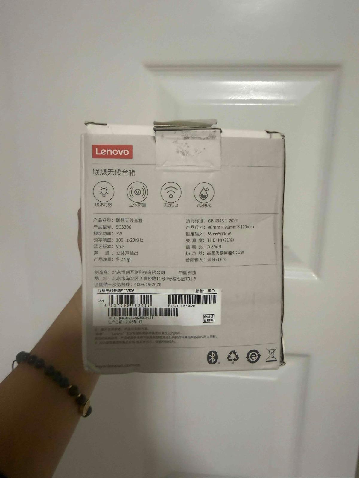 Cornetas Inalámbricas Lenovo Wireless Speaker, foto 2 de 2