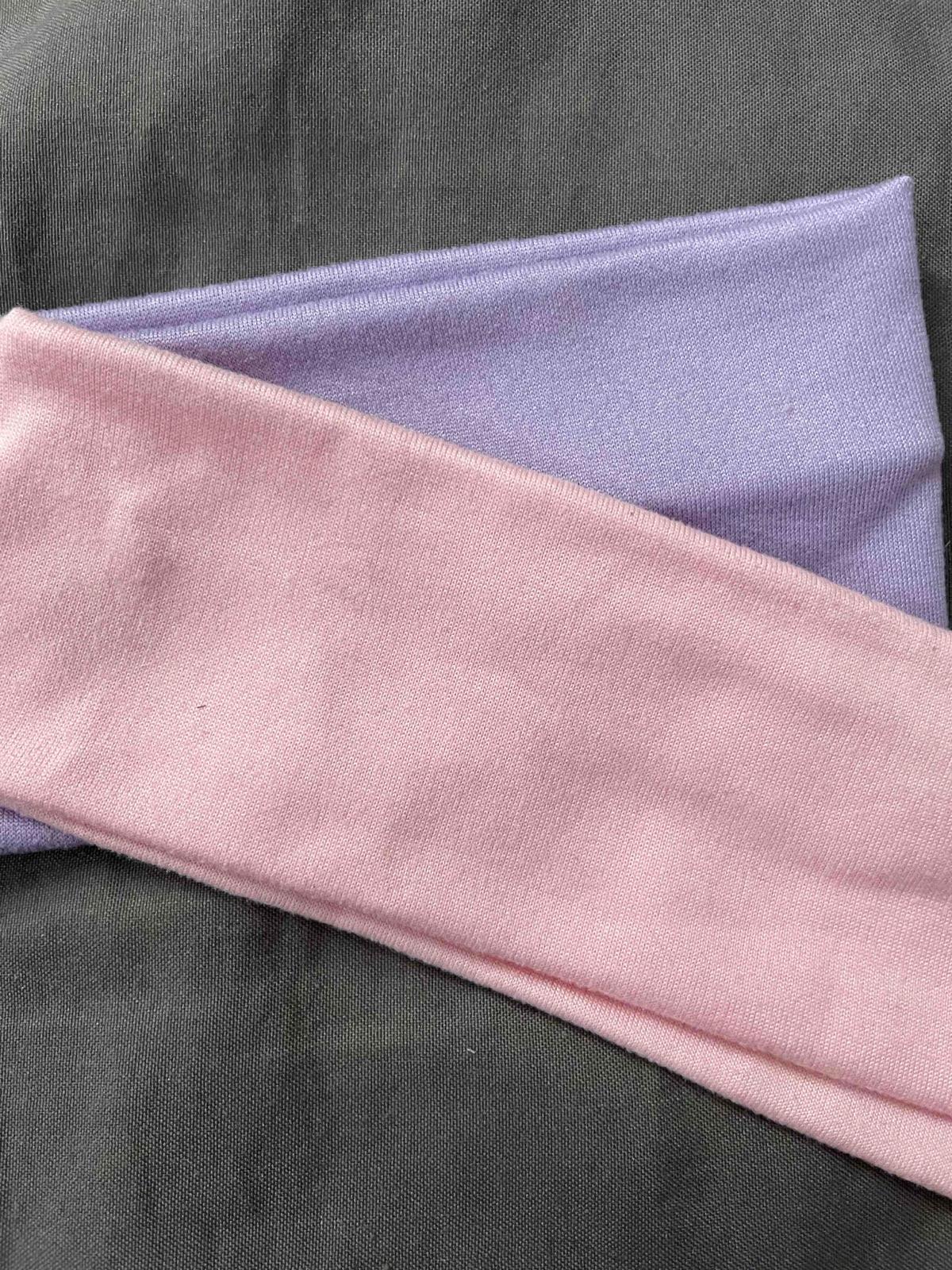 Cintillos de tela lila y rosado, foto 2 de 2