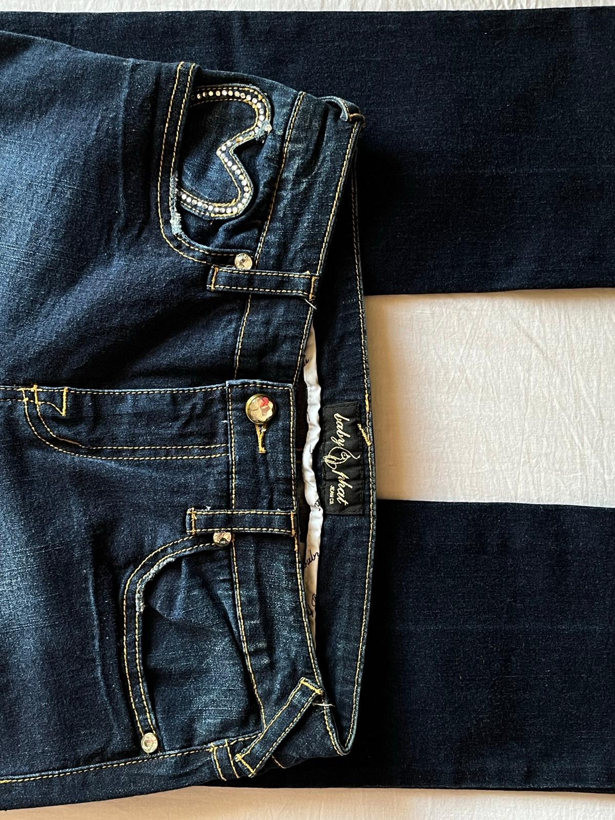 Jeans de mezclilla azul para mujer, foto 3 de 4