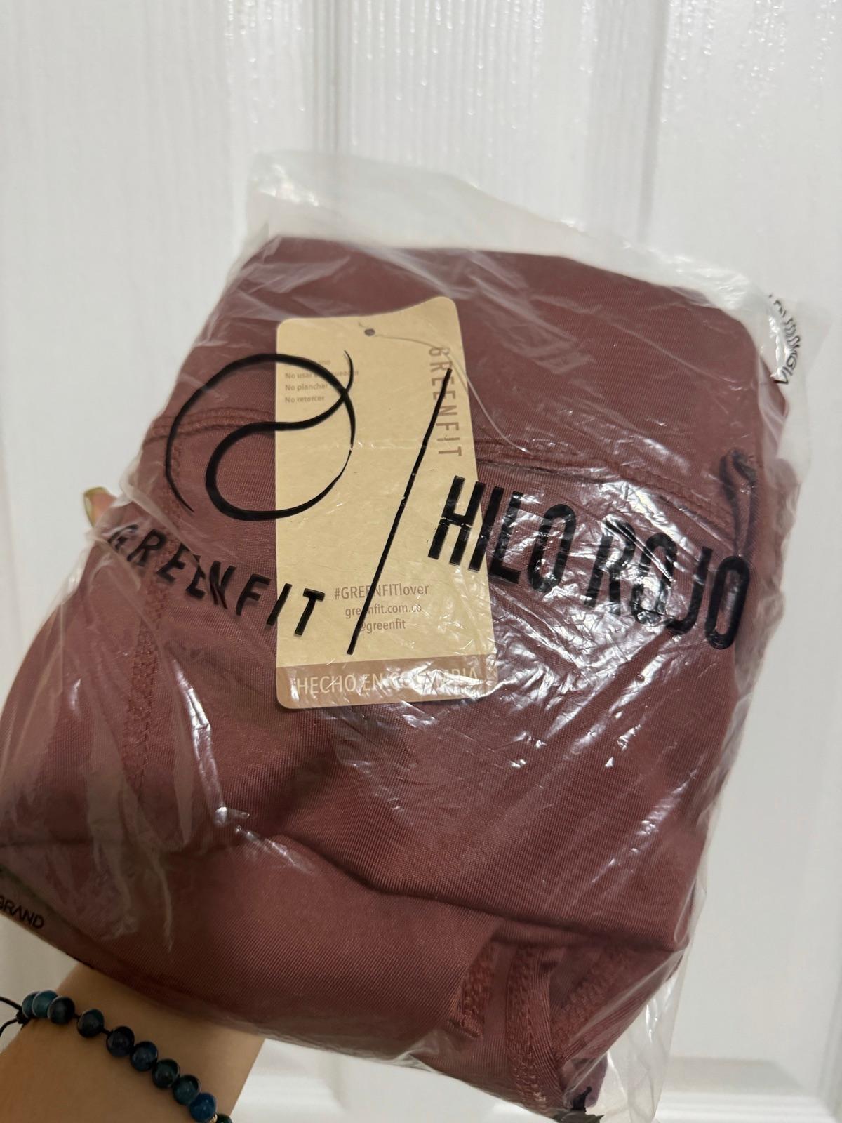 Leggings deportivos color vinotinto Greenfit Hilo Rojo, foto 2 de 2