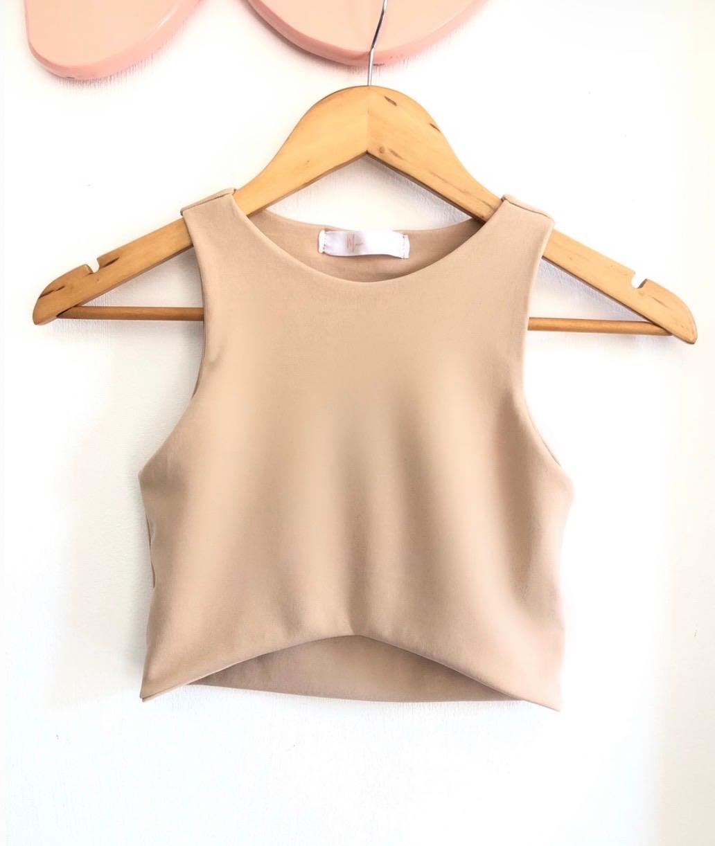 Top cropped color beige, foto 1 de 1