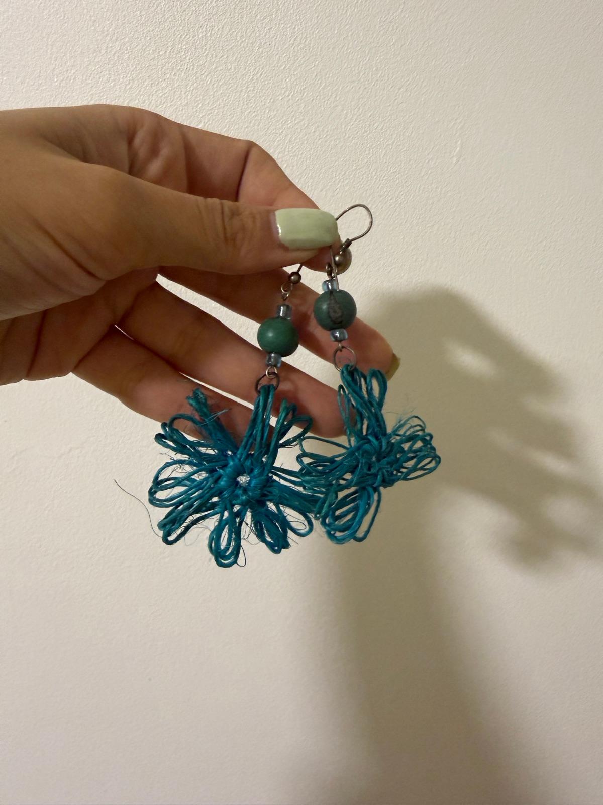 Pendientes artesanales azules, foto 1 de 2