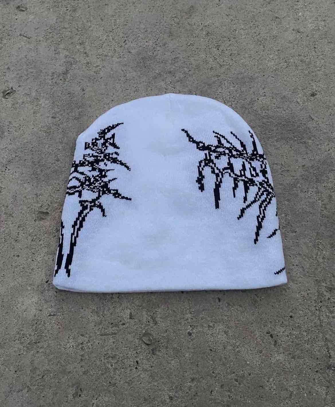 Gorro tejido blanco y negro, foto 1 de 1