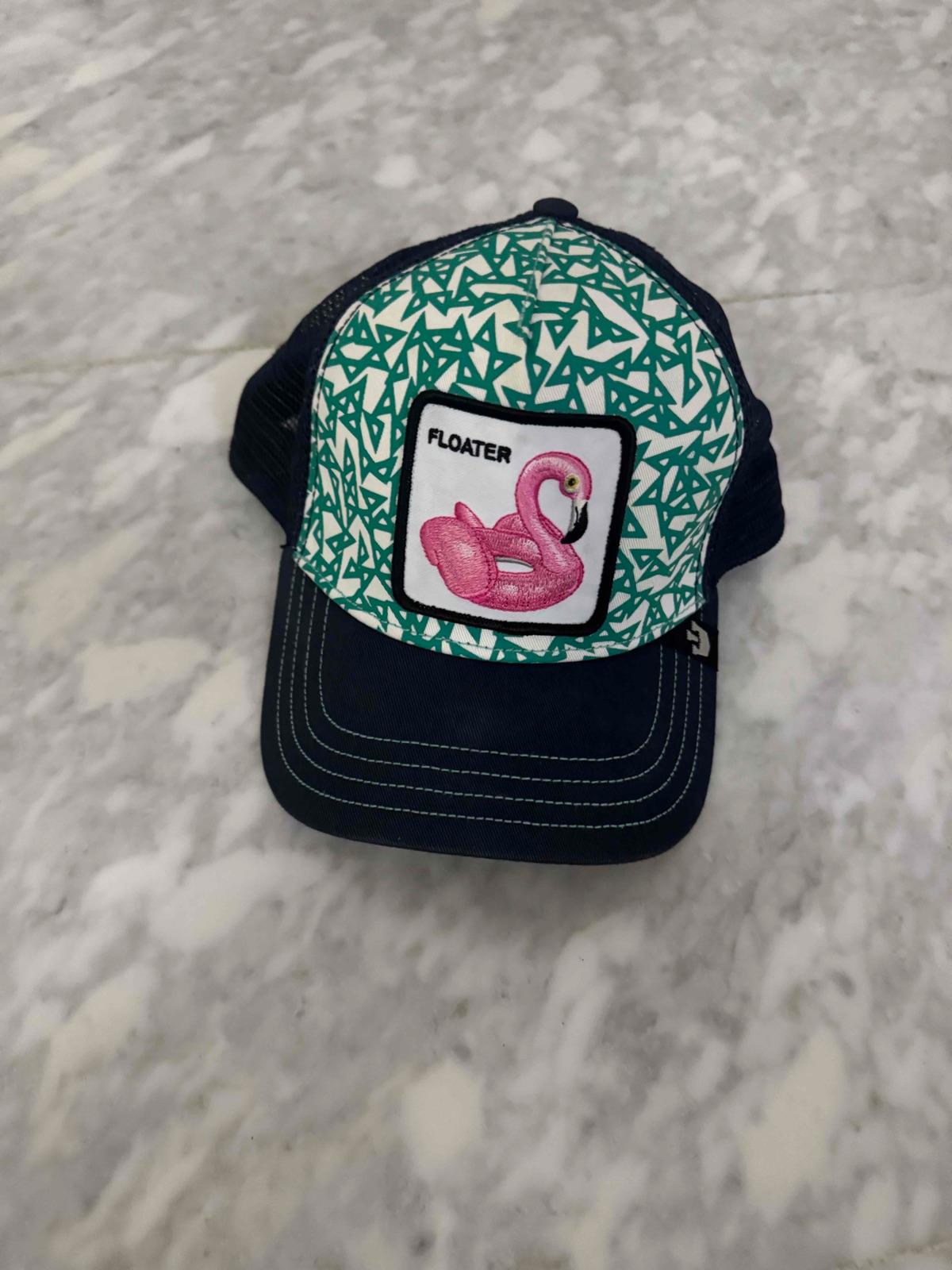 Gorra azul con diseño de flamenco, foto 1 de 2